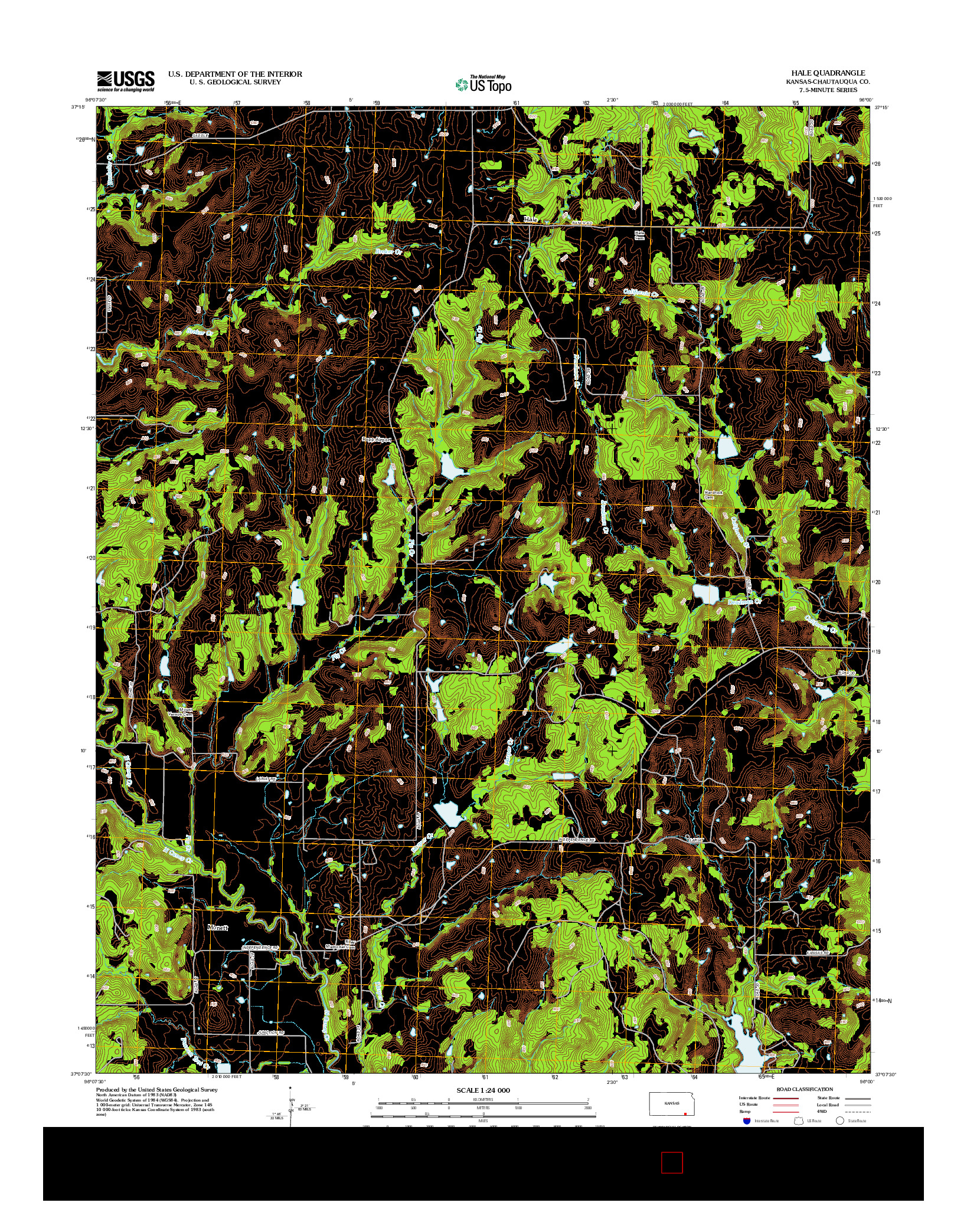 USGS US TOPO 7.5-MINUTE MAP FOR HALE, KS 2012
