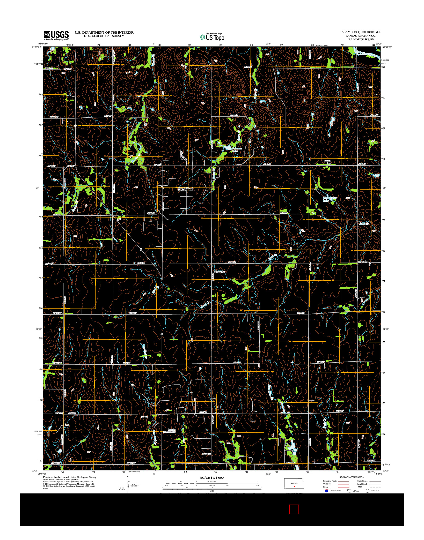 USGS US TOPO 7.5-MINUTE MAP FOR ALAMEDA, KS 2012