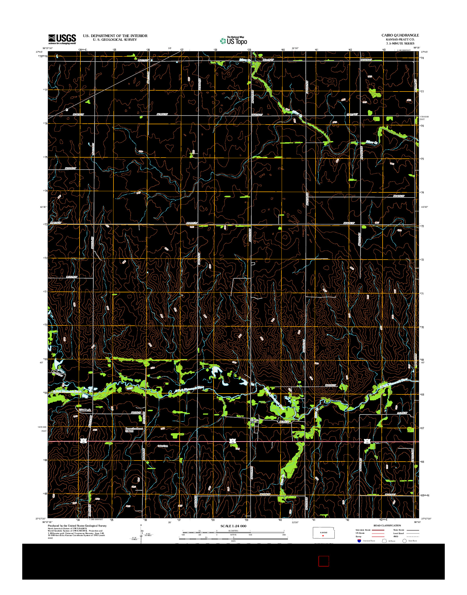 USGS US TOPO 7.5-MINUTE MAP FOR CAIRO, KS 2012