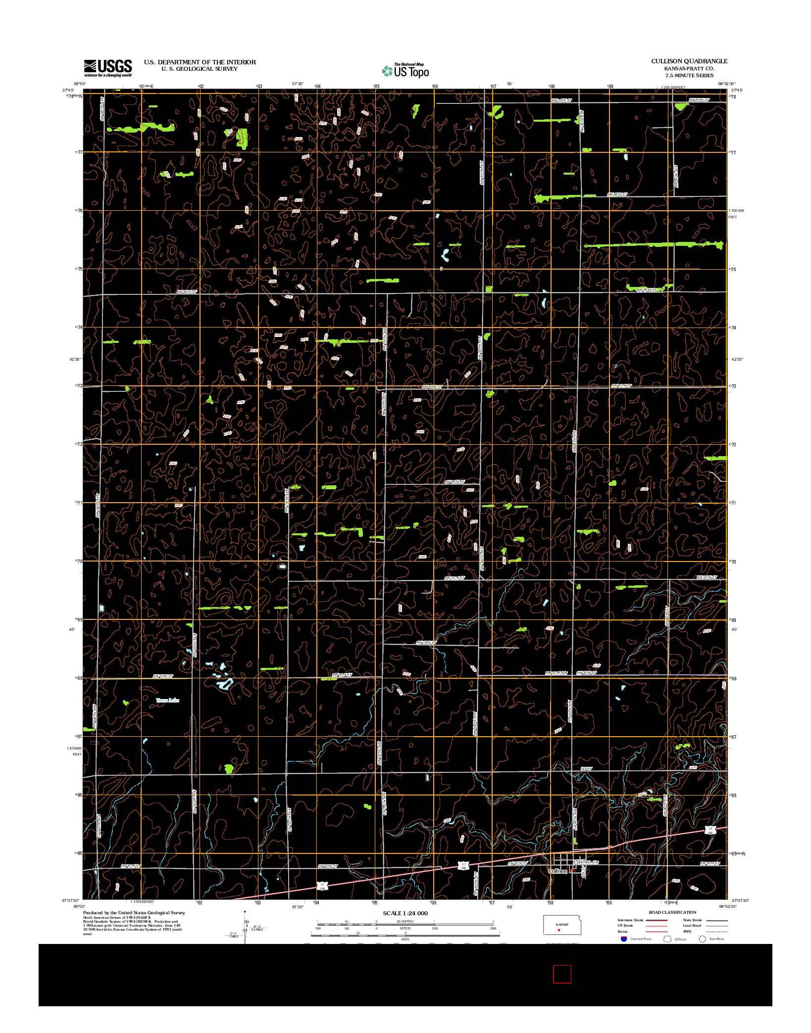 USGS US TOPO 7.5-MINUTE MAP FOR CULLISON, KS 2012