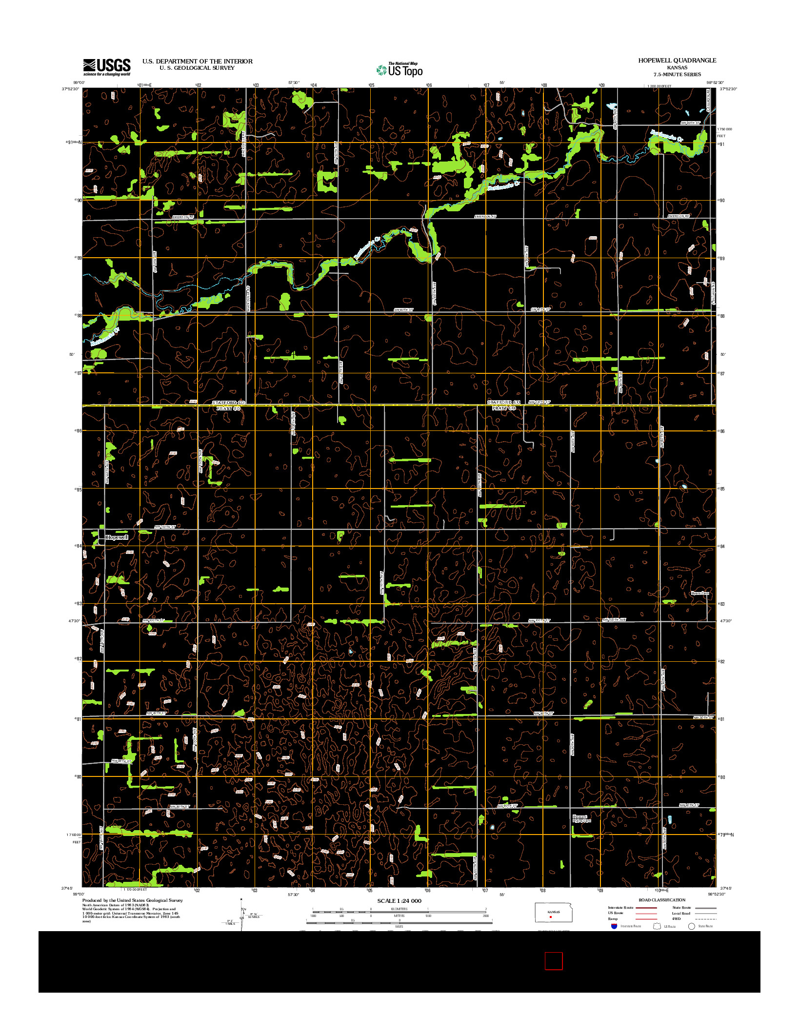 USGS US TOPO 7.5-MINUTE MAP FOR HOPEWELL, KS 2012