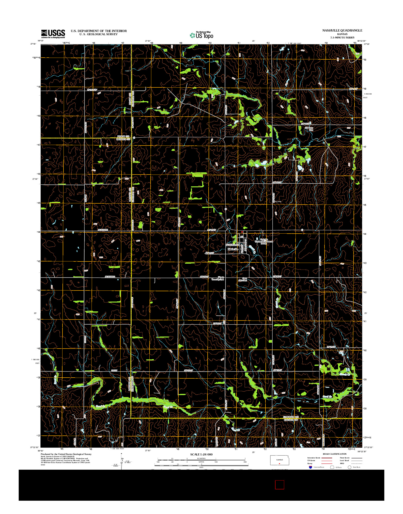 USGS US TOPO 7.5-MINUTE MAP FOR NASHVILLE, KS 2012