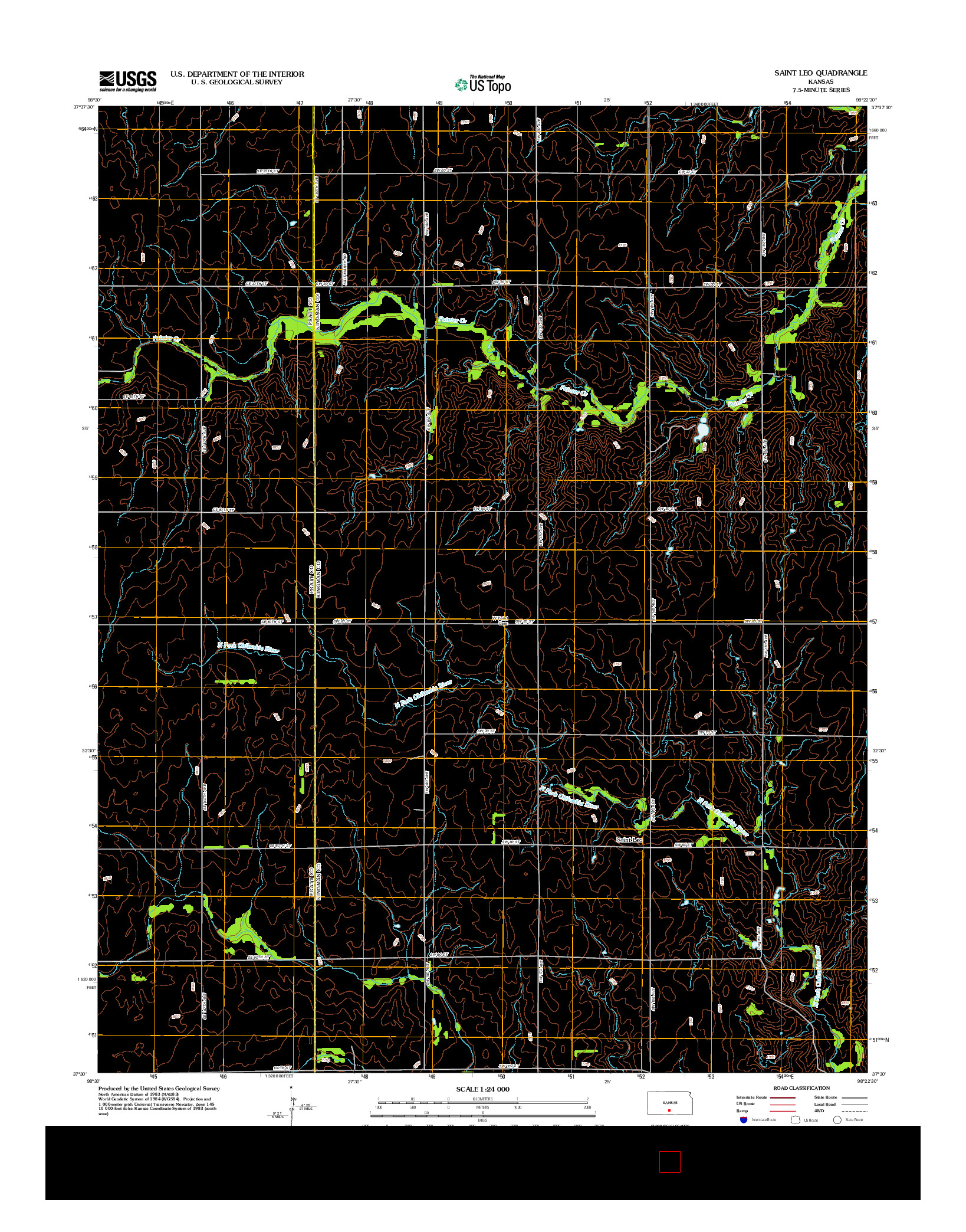 USGS US TOPO 7.5-MINUTE MAP FOR SAINT LEO, KS 2012