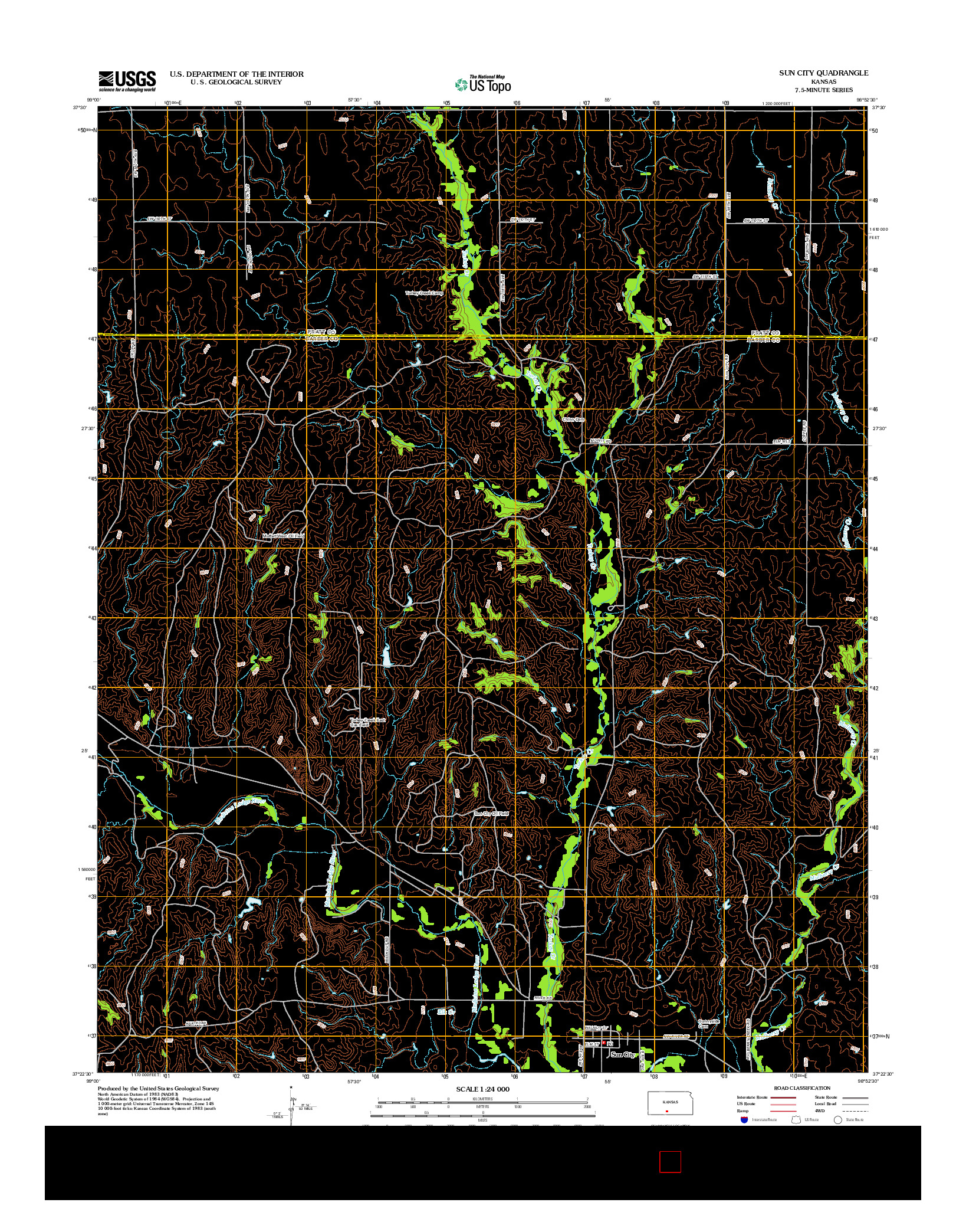USGS US TOPO 7.5-MINUTE MAP FOR SUN CITY, KS 2012