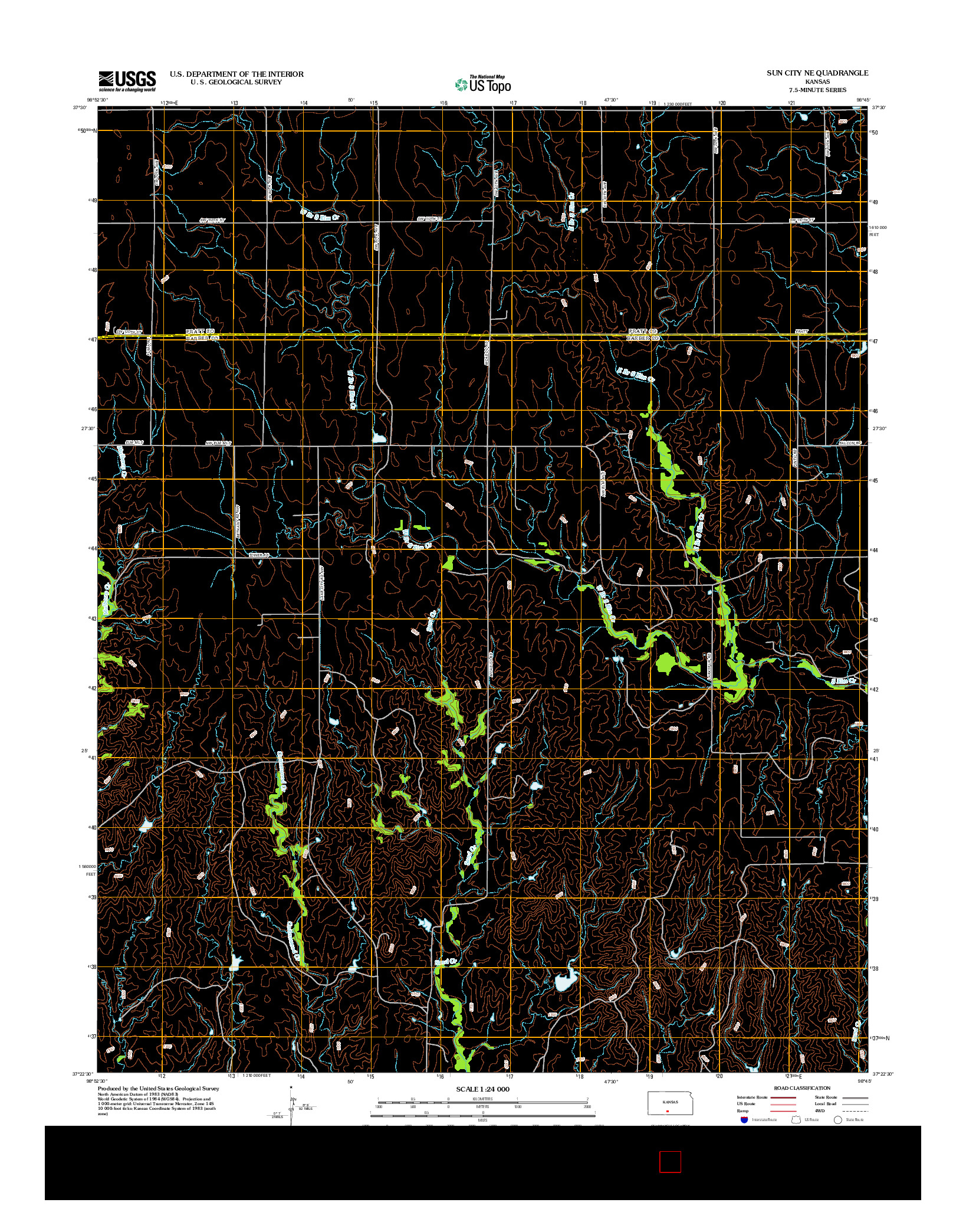 USGS US TOPO 7.5-MINUTE MAP FOR SUN CITY NE, KS 2012