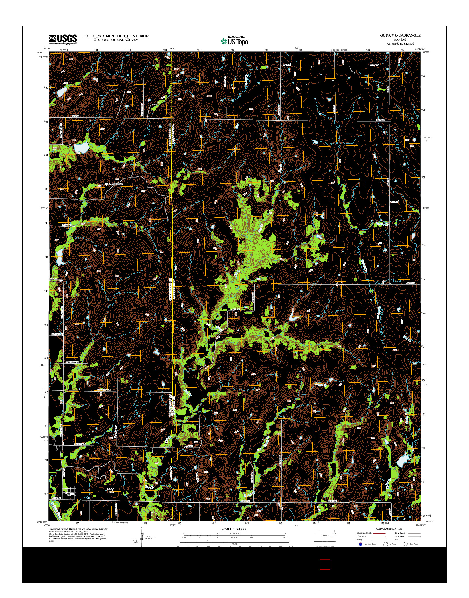 USGS US TOPO 7.5-MINUTE MAP FOR QUINCY, KS 2012