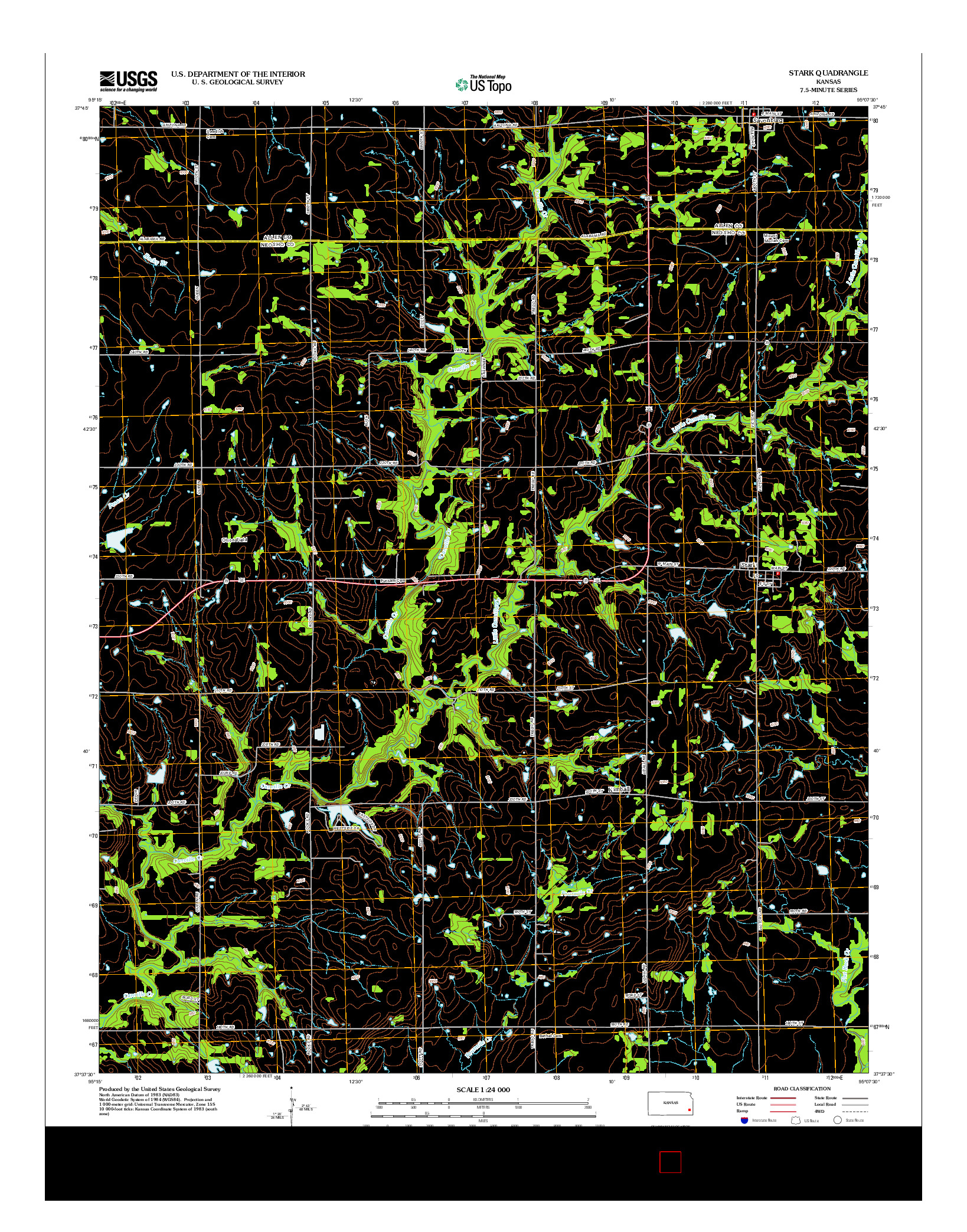 USGS US TOPO 7.5-MINUTE MAP FOR STARK, KS 2012