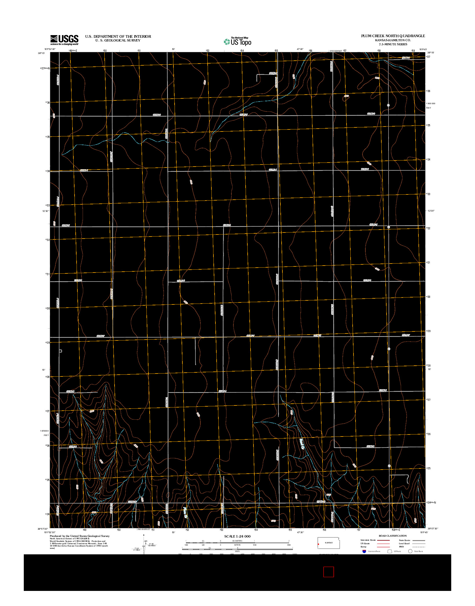 USGS US TOPO 7.5-MINUTE MAP FOR PLUM CREEK NORTH, KS 2012