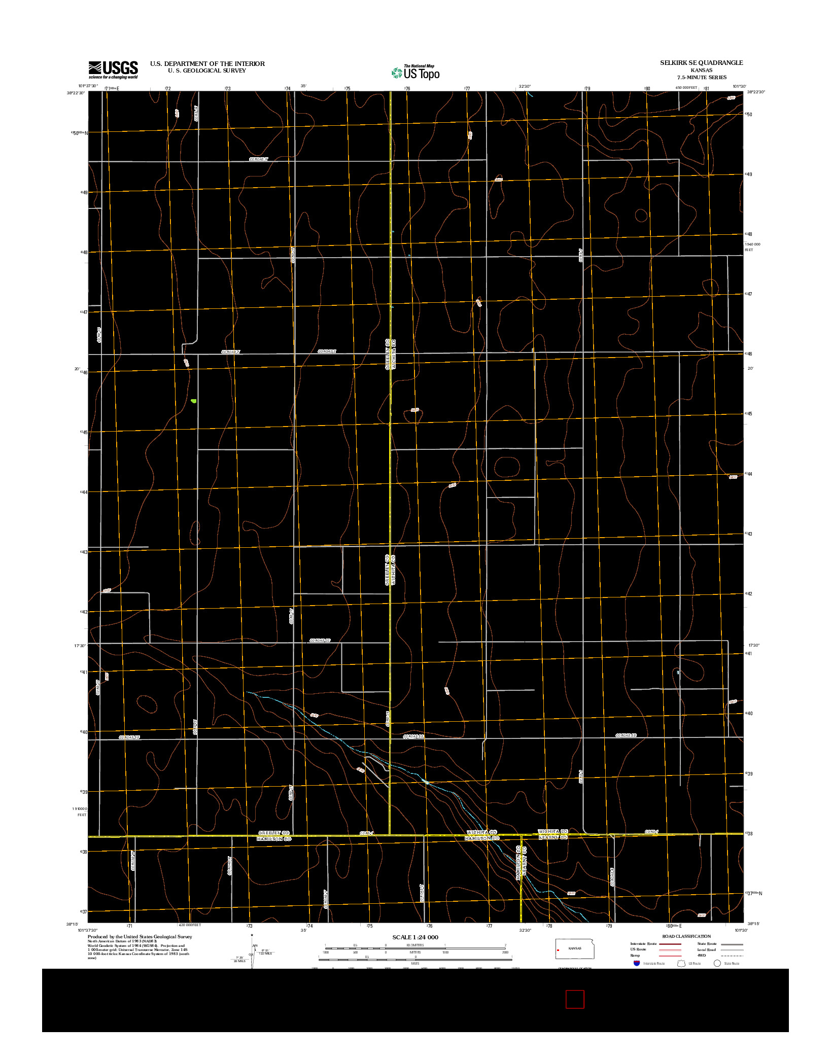 USGS US TOPO 7.5-MINUTE MAP FOR SELKIRK SE, KS 2012