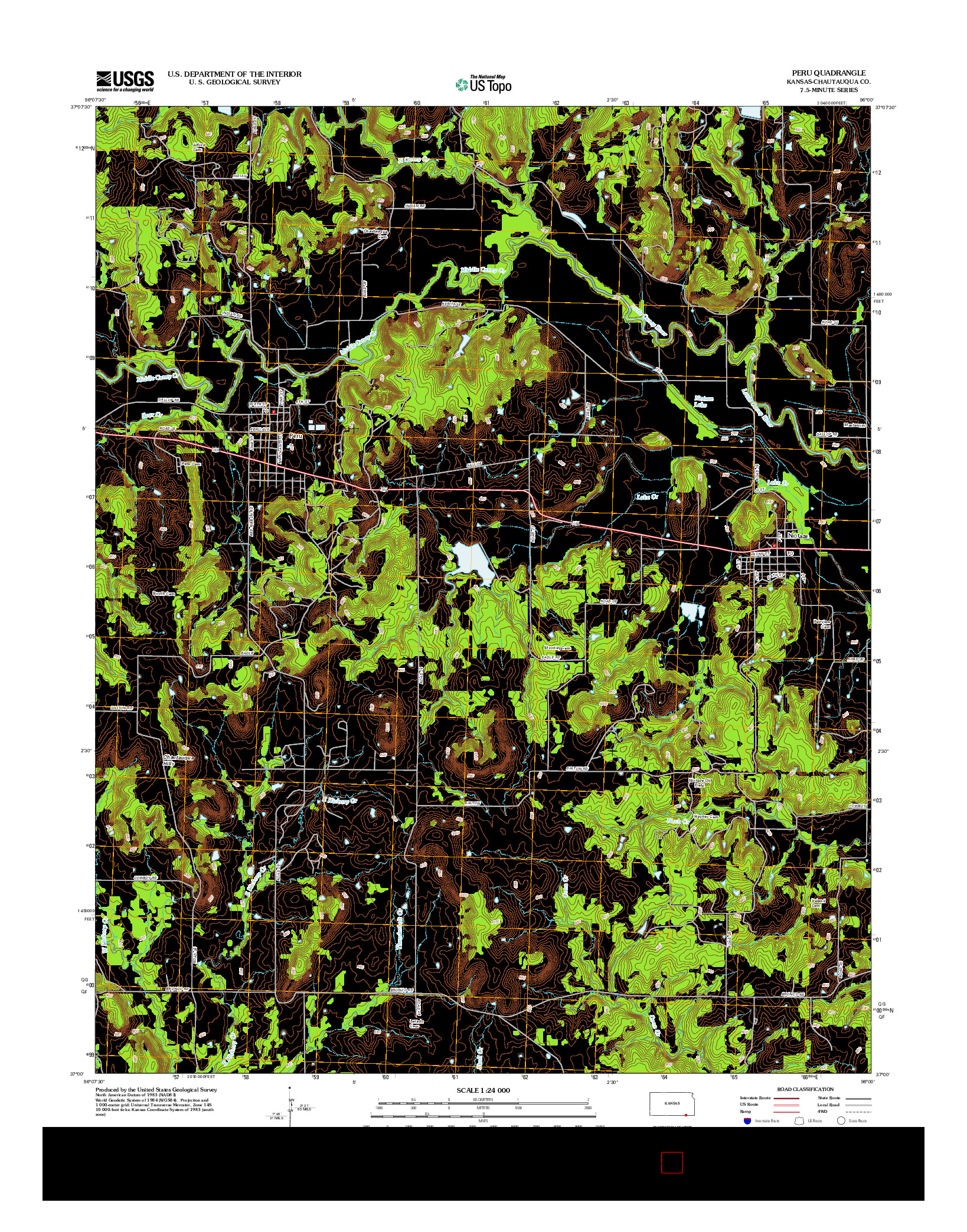 USGS US TOPO 7.5-MINUTE MAP FOR PERU, KS 2012