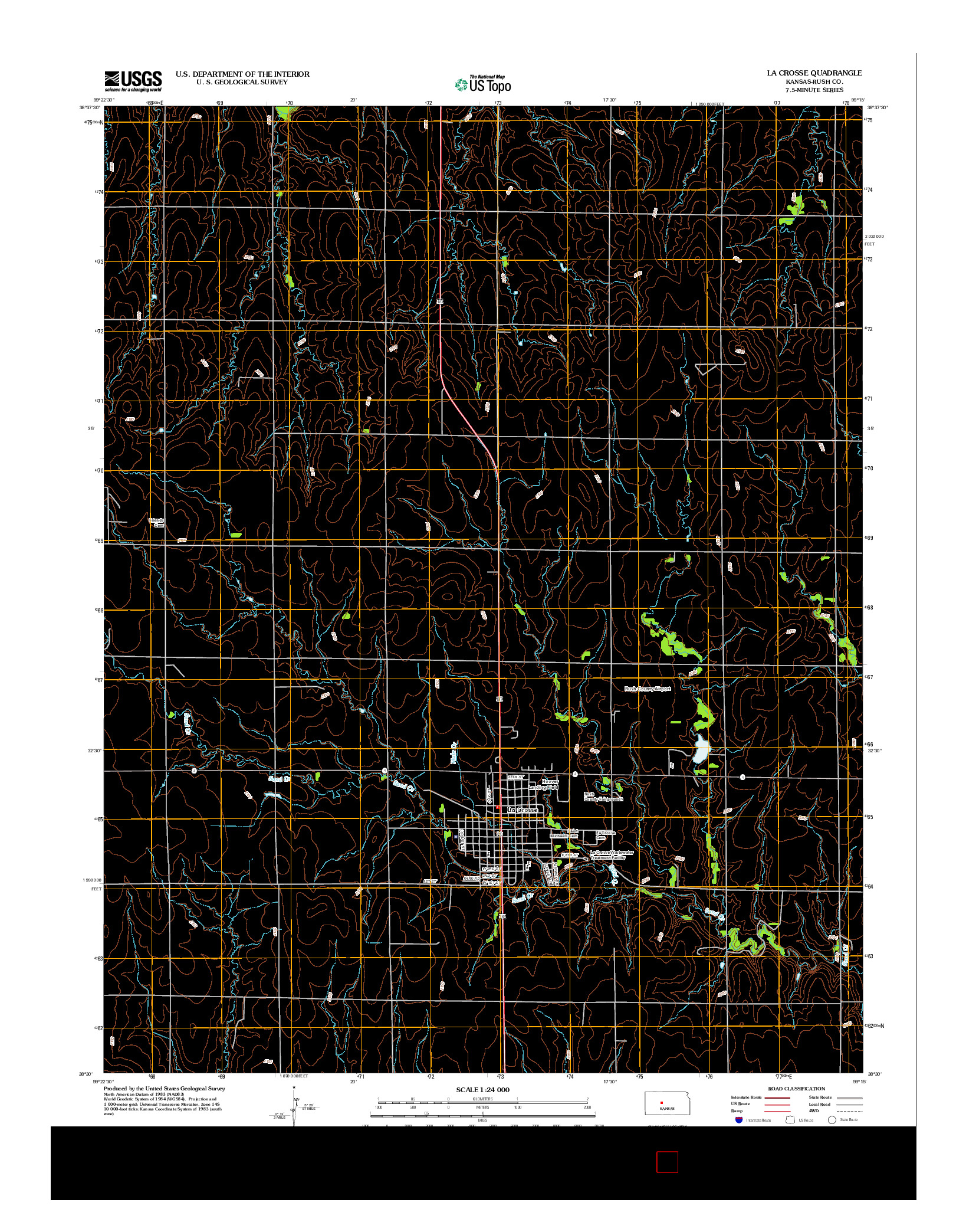 USGS US TOPO 7.5-MINUTE MAP FOR LA CROSSE, KS 2012