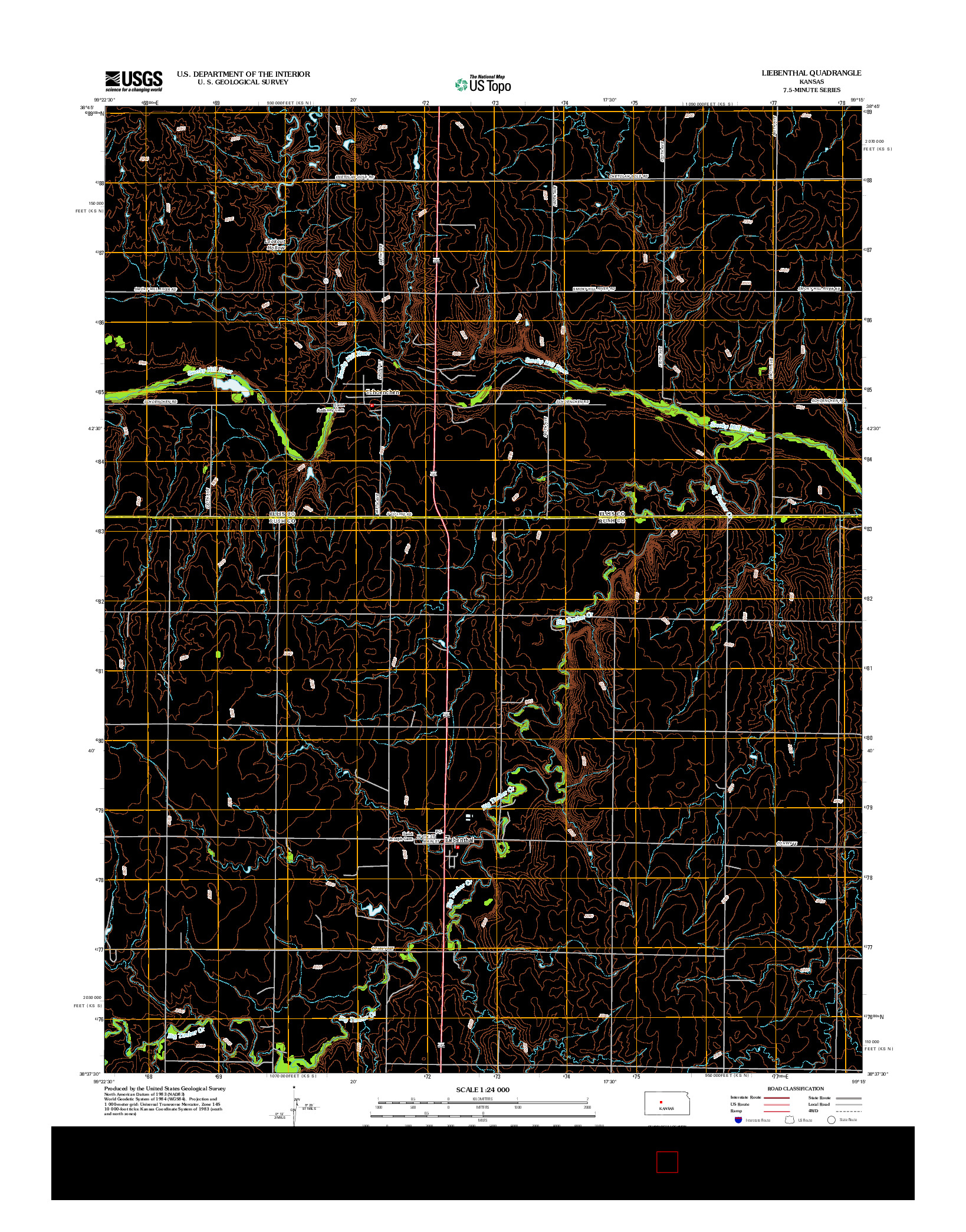 USGS US TOPO 7.5-MINUTE MAP FOR LIEBENTHAL, KS 2012