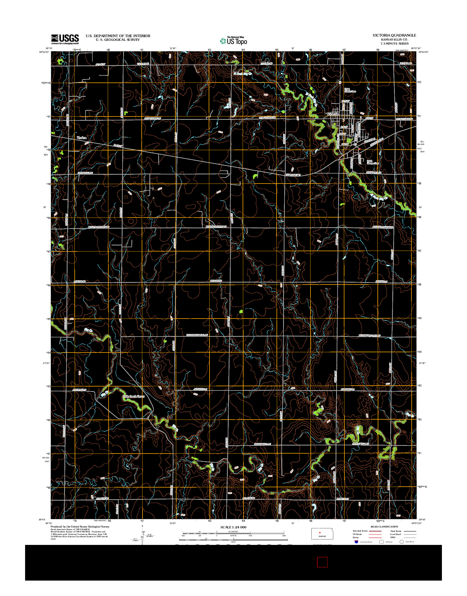 USGS US TOPO 7.5-MINUTE MAP FOR VICTORIA, KS 2012