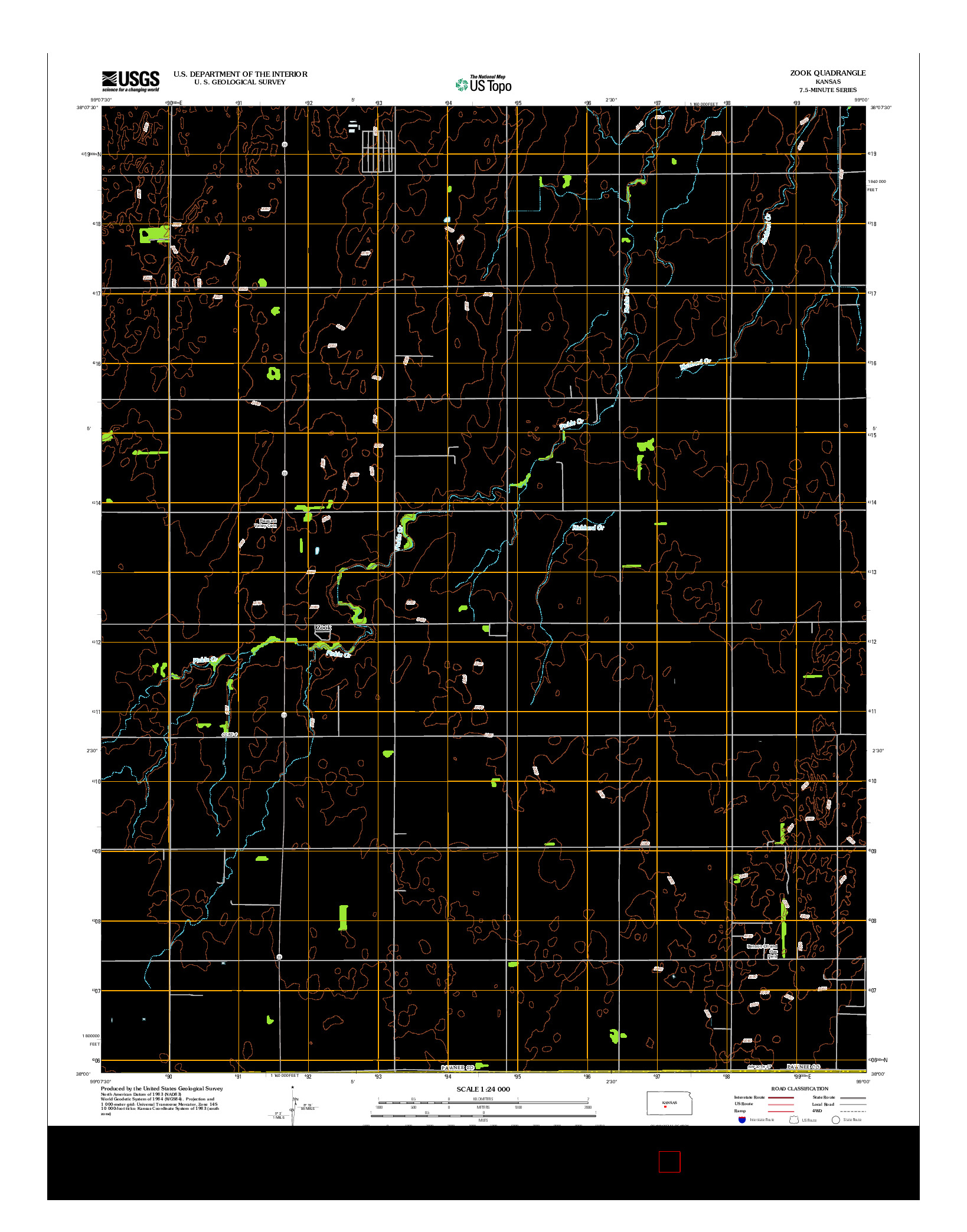 USGS US TOPO 7.5-MINUTE MAP FOR ZOOK, KS 2012