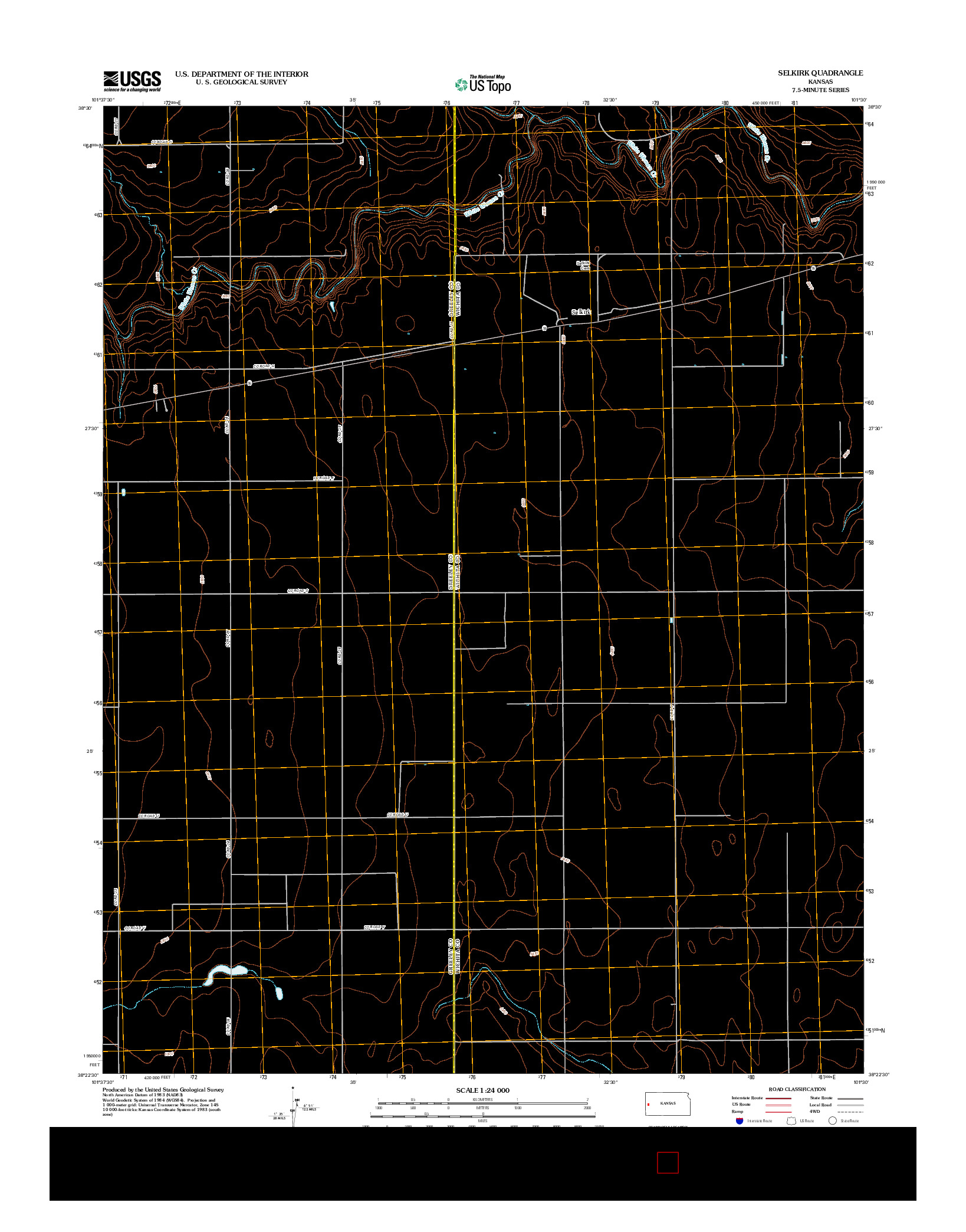 USGS US TOPO 7.5-MINUTE MAP FOR SELKIRK, KS 2012