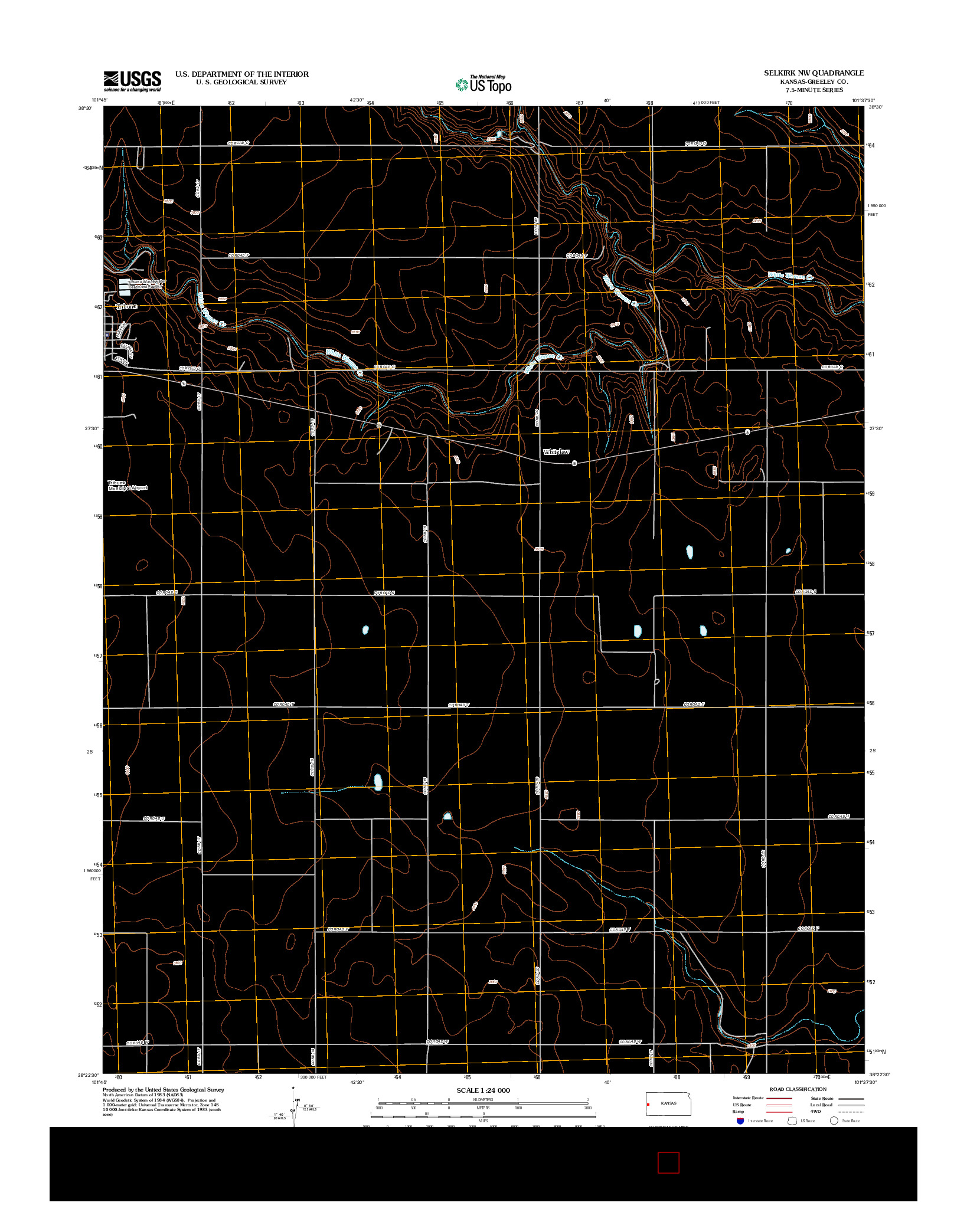 USGS US TOPO 7.5-MINUTE MAP FOR SELKIRK NW, KS 2012