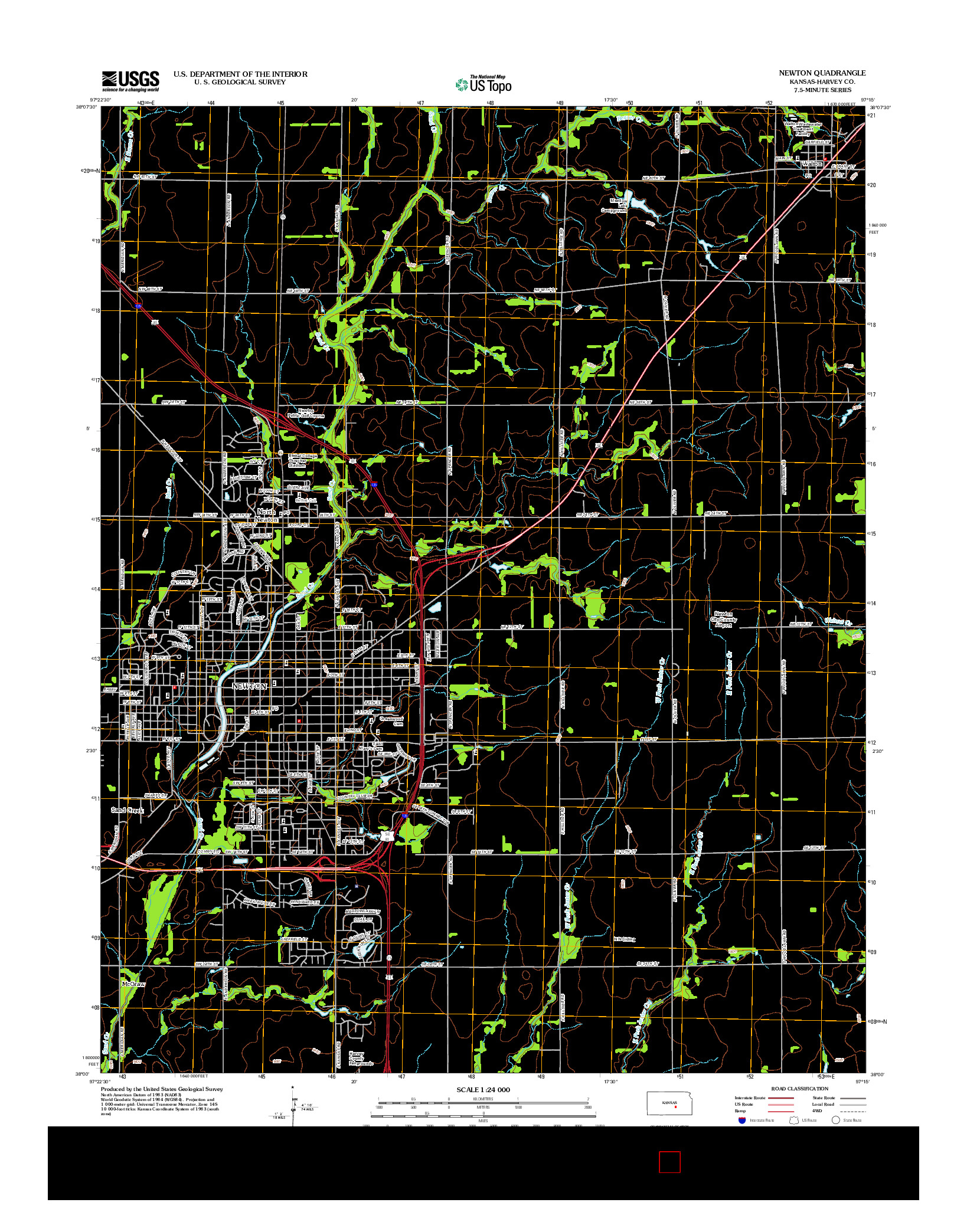 USGS US TOPO 7.5-MINUTE MAP FOR NEWTON, KS 2012