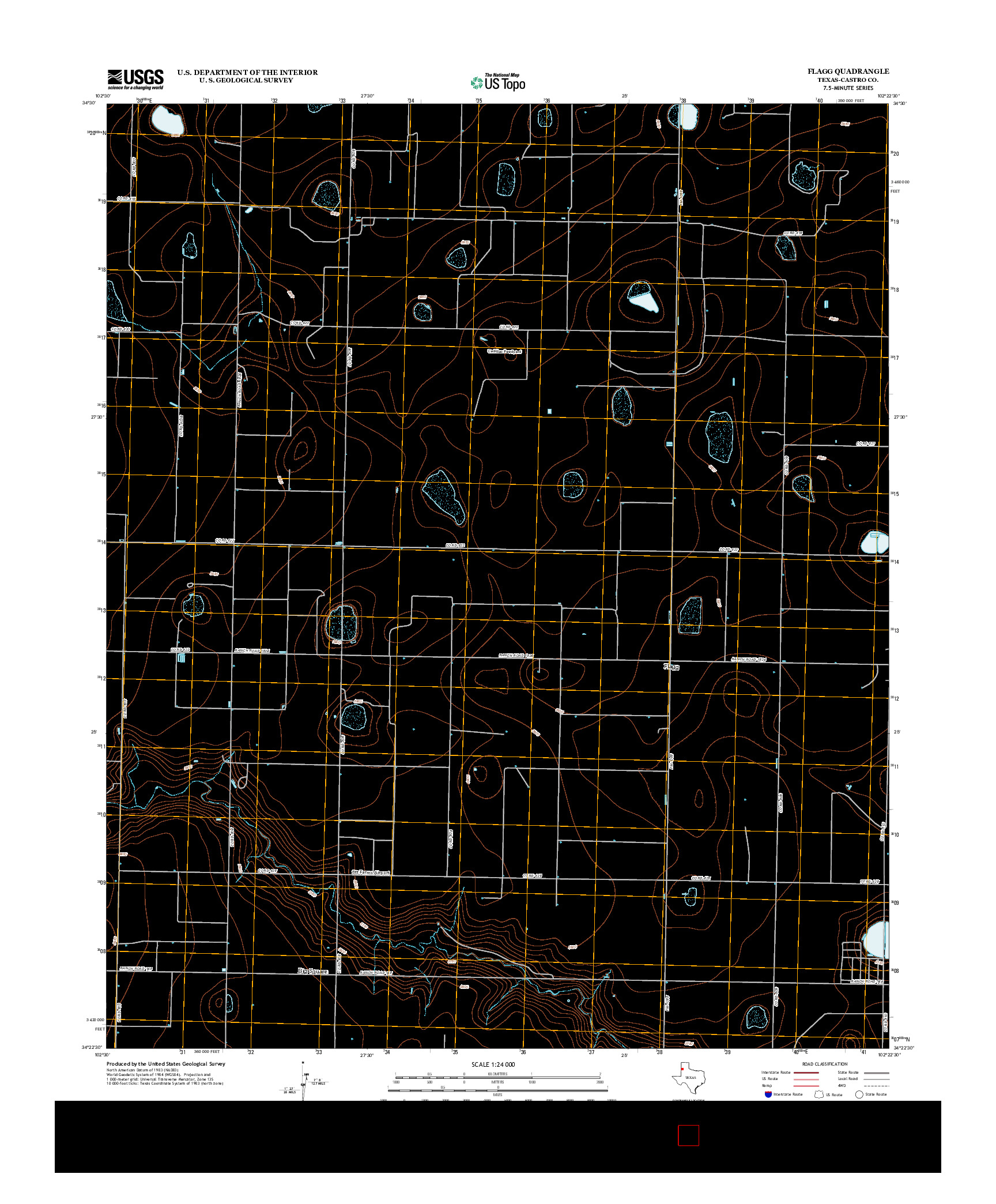 USGS US TOPO 7.5-MINUTE MAP FOR FLAGG, TX 2012