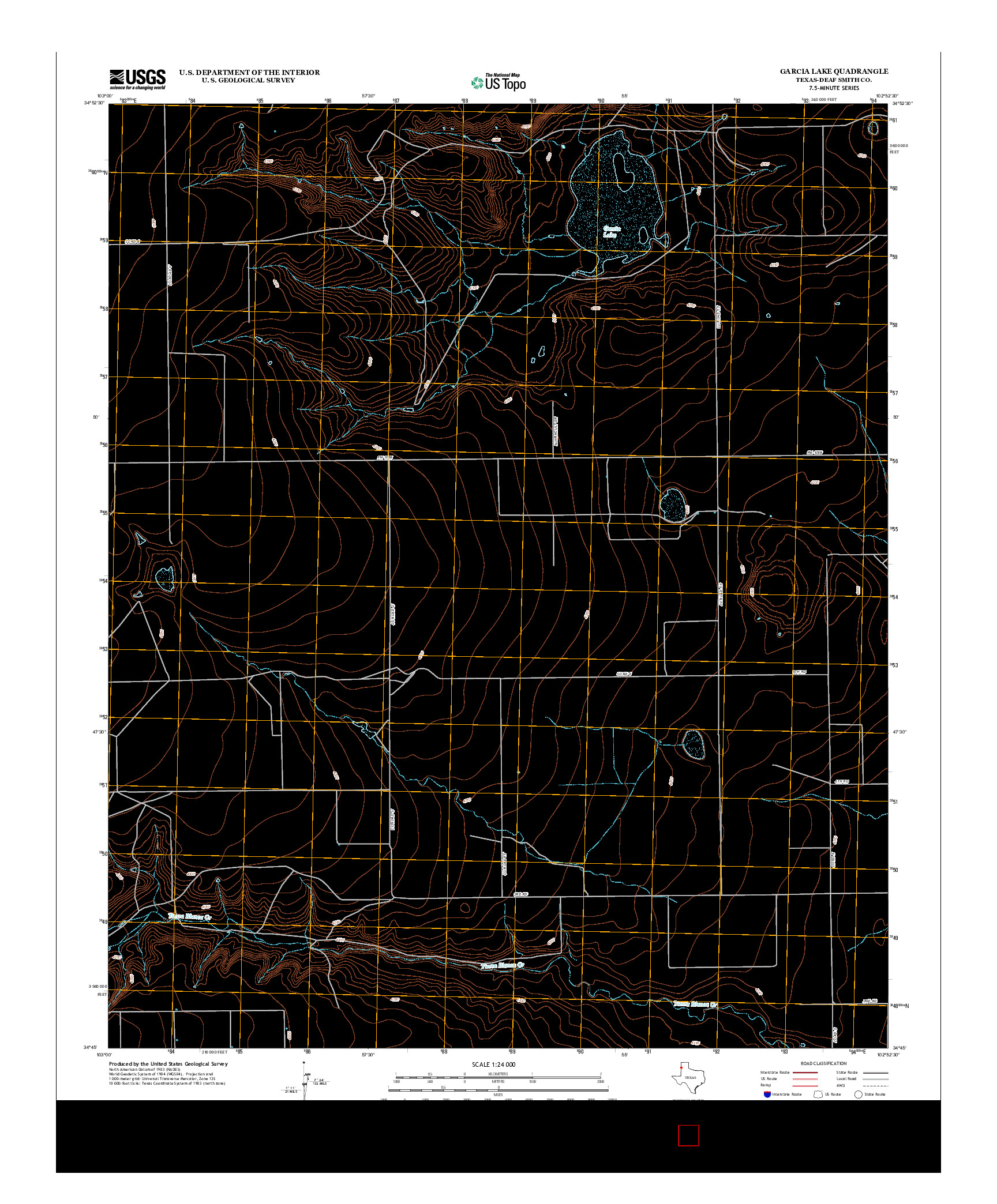 USGS US TOPO 7.5-MINUTE MAP FOR GARCIA LAKE, TX 2012