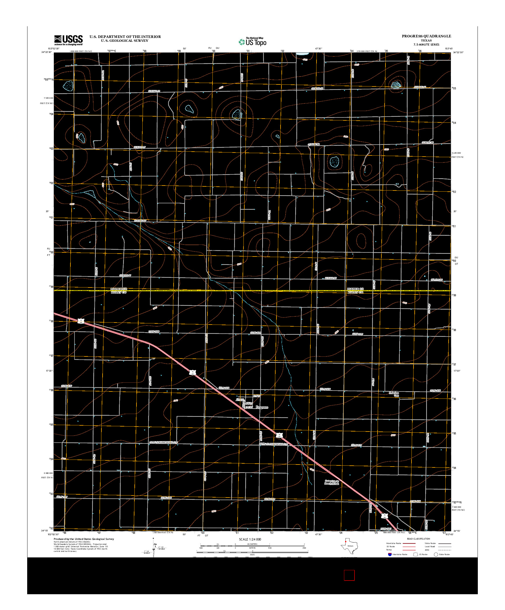 USGS US TOPO 7.5-MINUTE MAP FOR PROGRESS, TX 2012