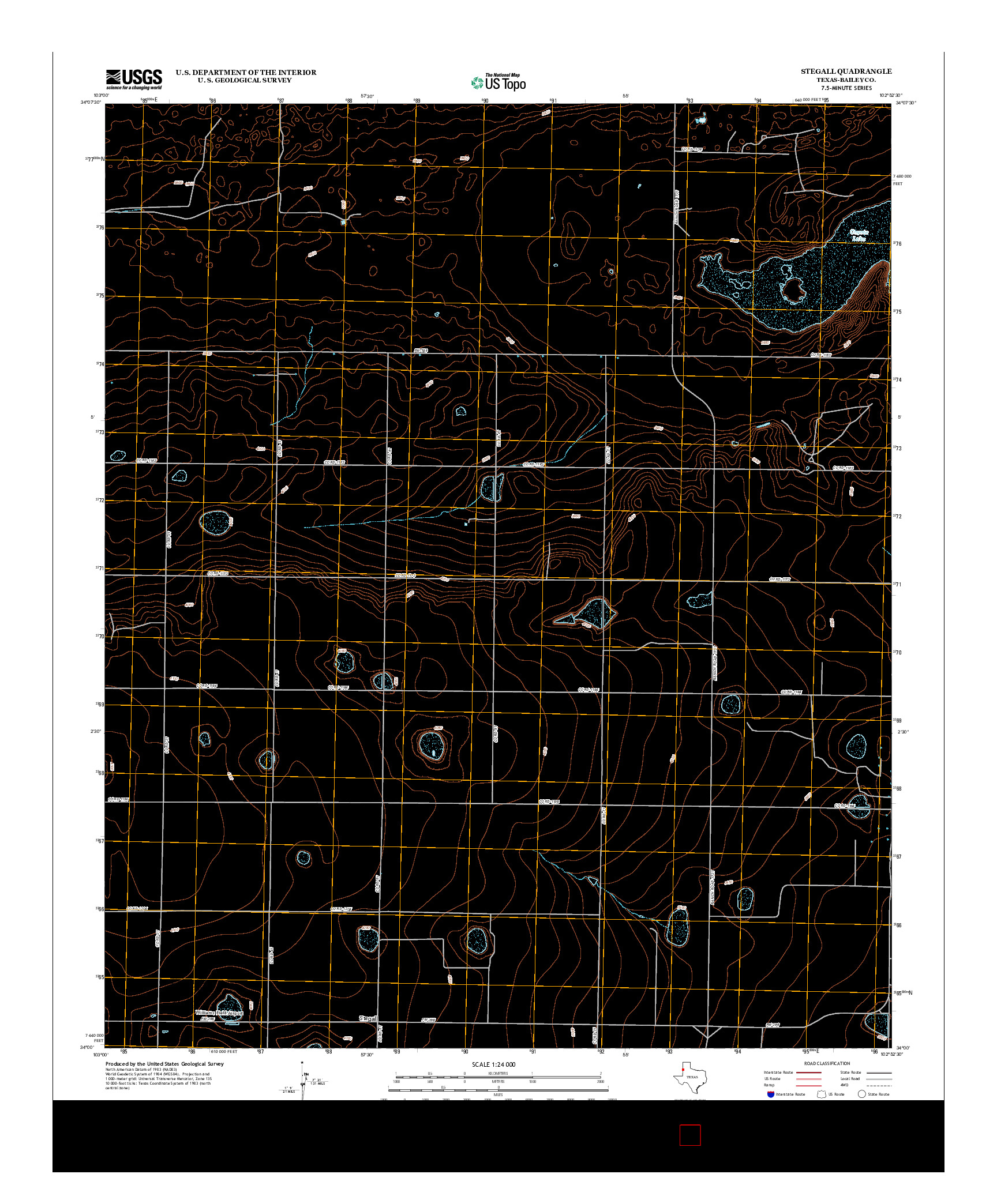 USGS US TOPO 7.5-MINUTE MAP FOR STEGALL, TX 2012
