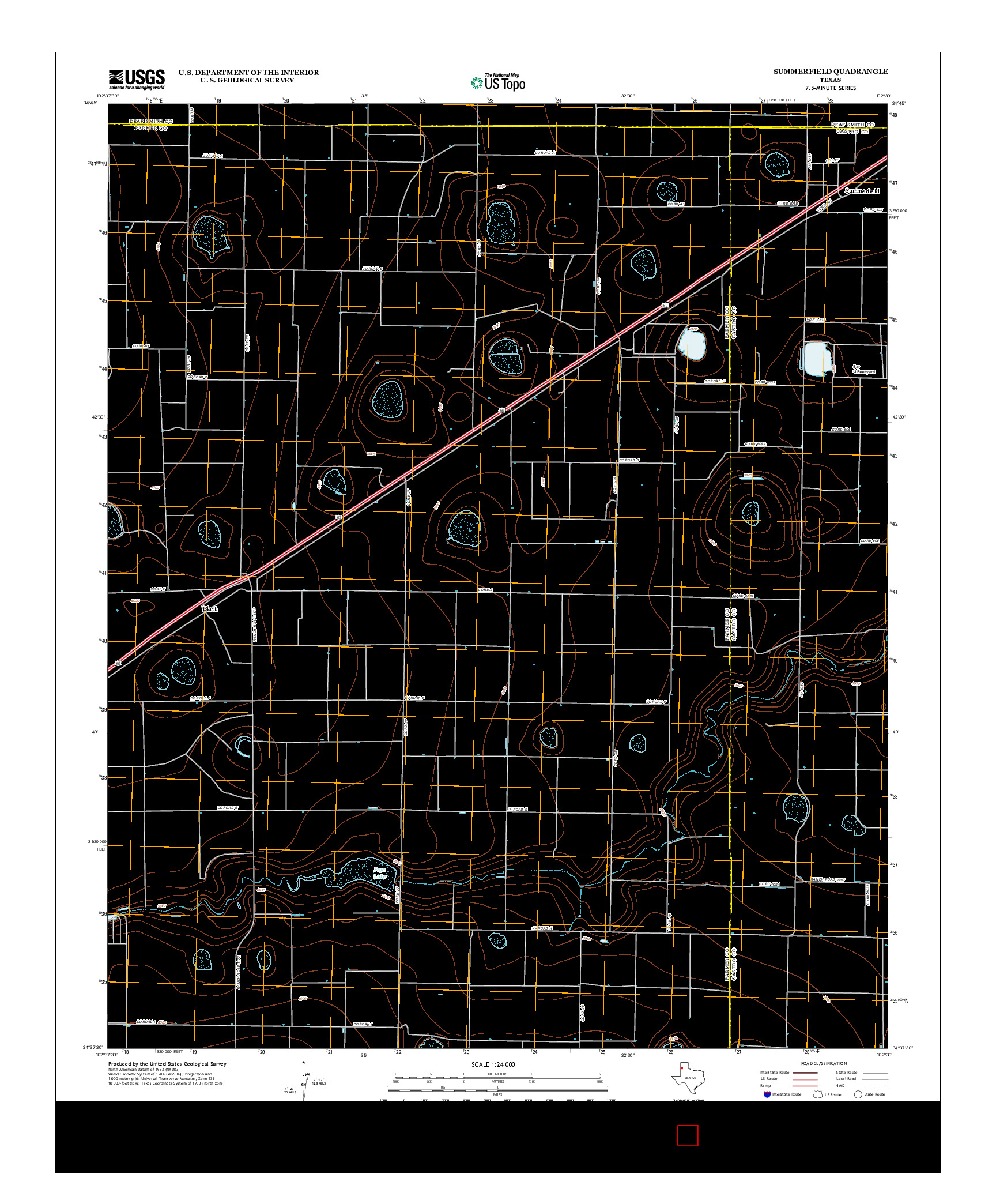 USGS US TOPO 7.5-MINUTE MAP FOR SUMMERFIELD, TX 2012