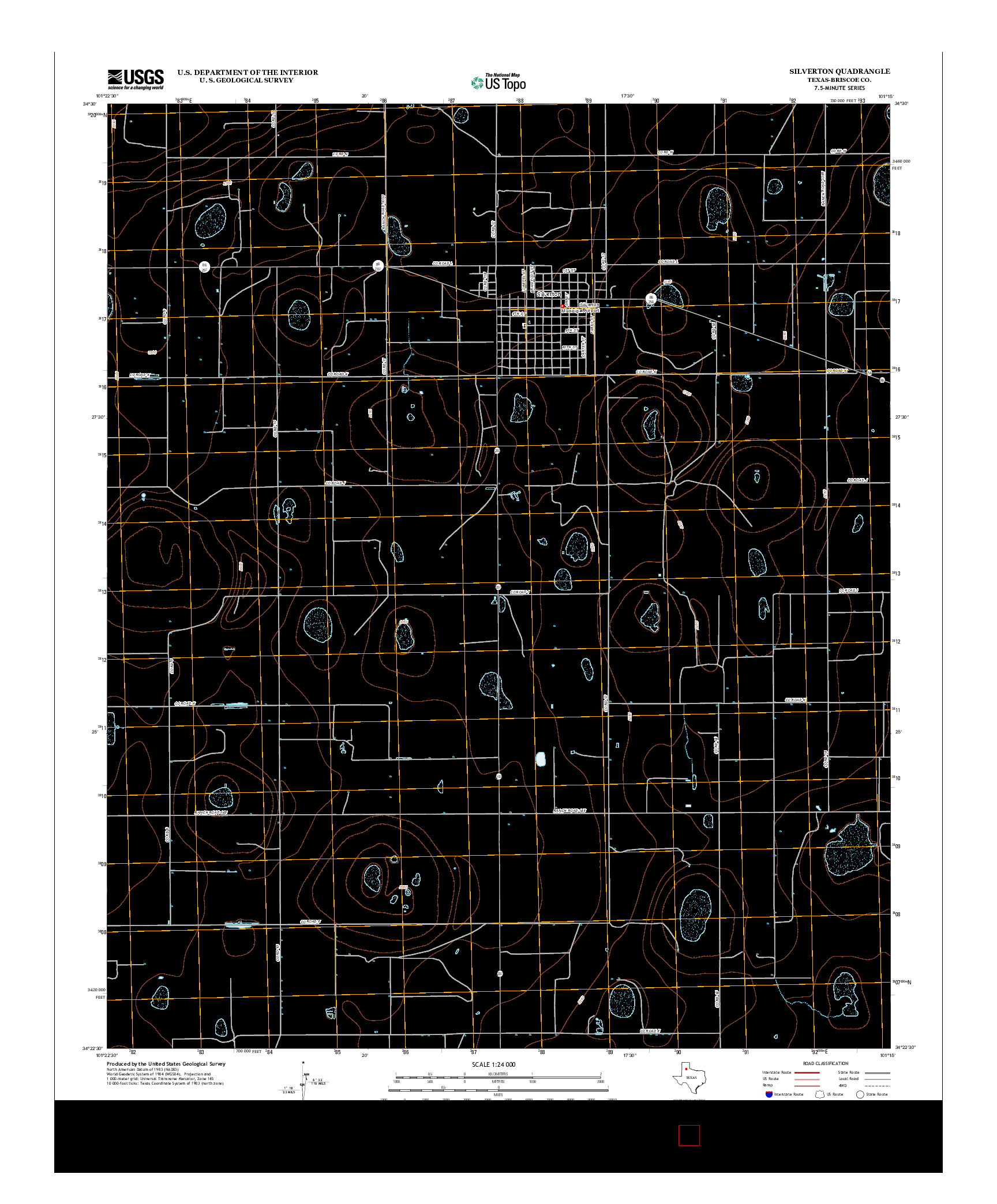 USGS US TOPO 7.5-MINUTE MAP FOR SILVERTON, TX 2012