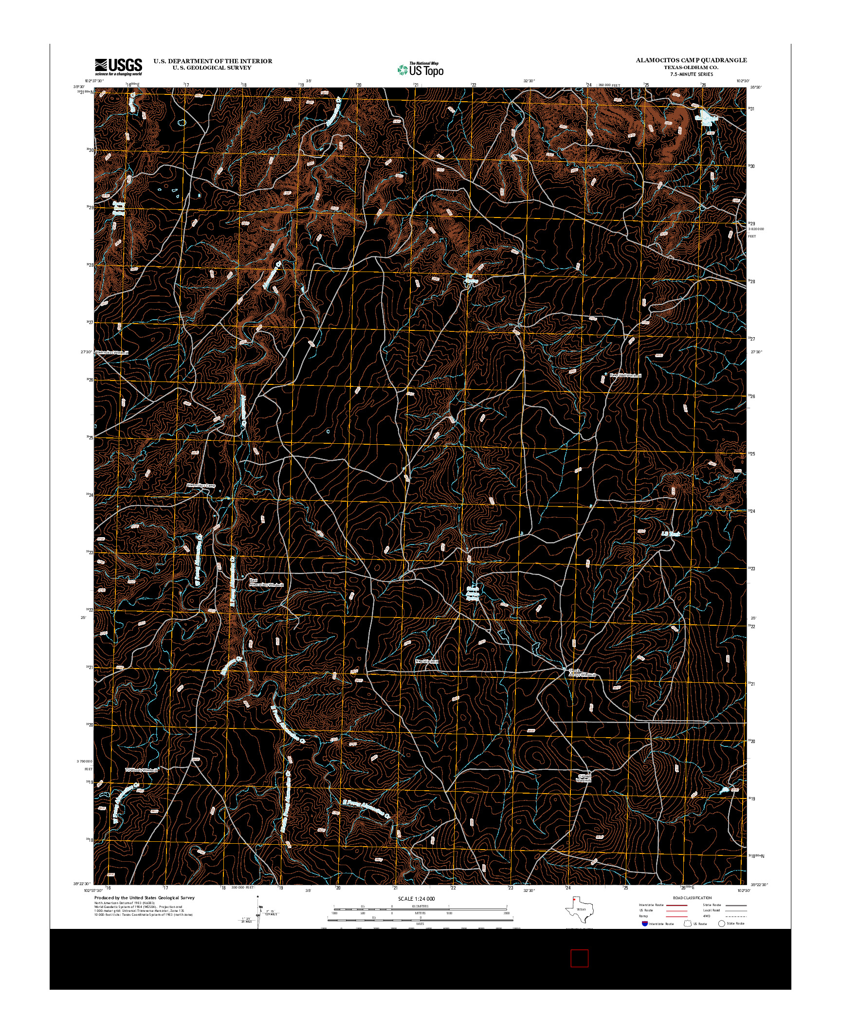 USGS US TOPO 7.5-MINUTE MAP FOR ALAMOCITOS CAMP, TX 2012