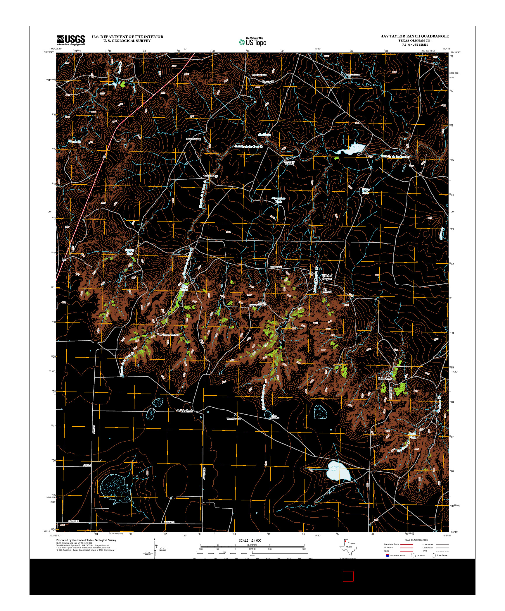 USGS US TOPO 7.5-MINUTE MAP FOR JAY TAYLOR RANCH, TX 2012