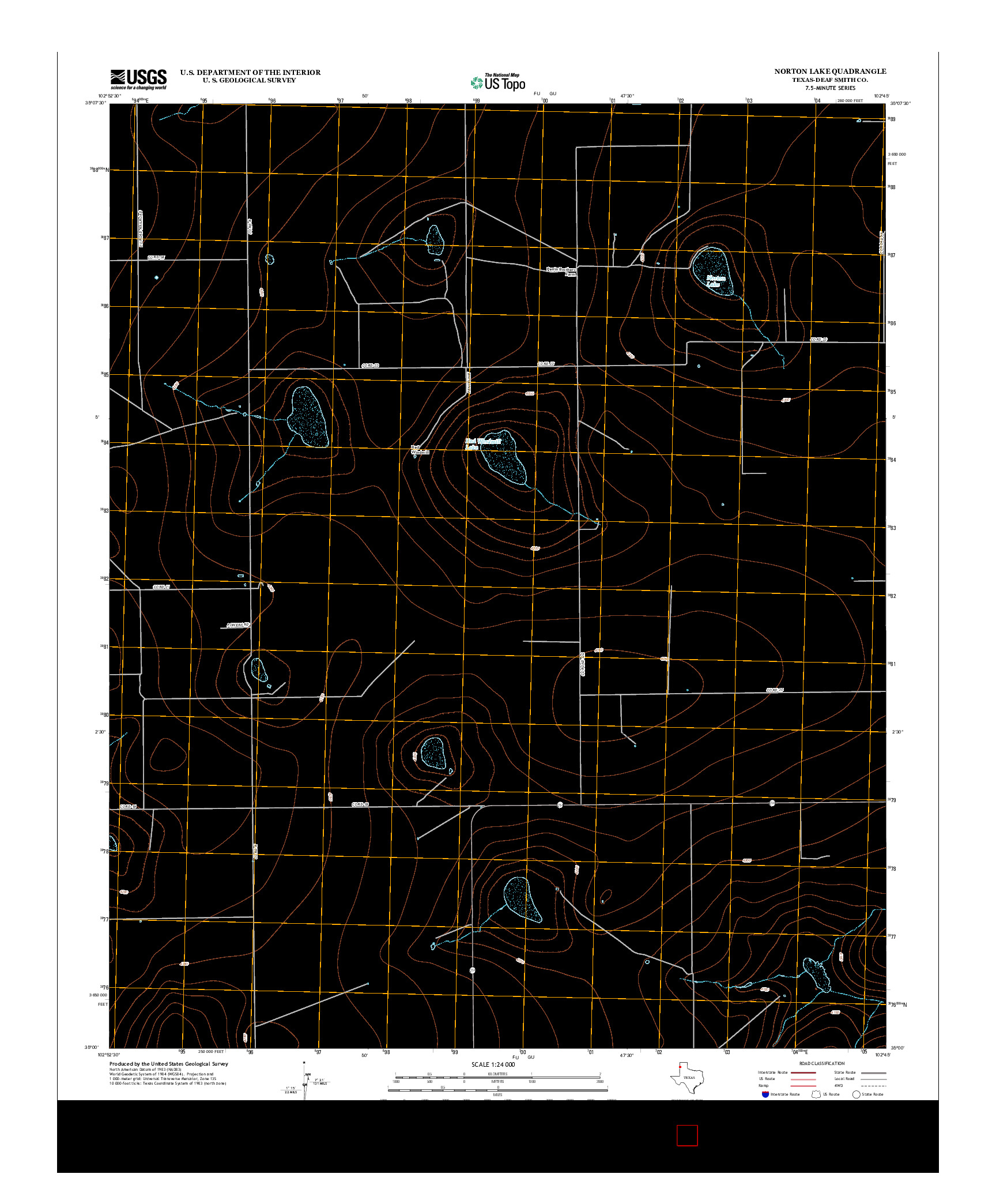 USGS US TOPO 7.5-MINUTE MAP FOR NORTON LAKE, TX 2012