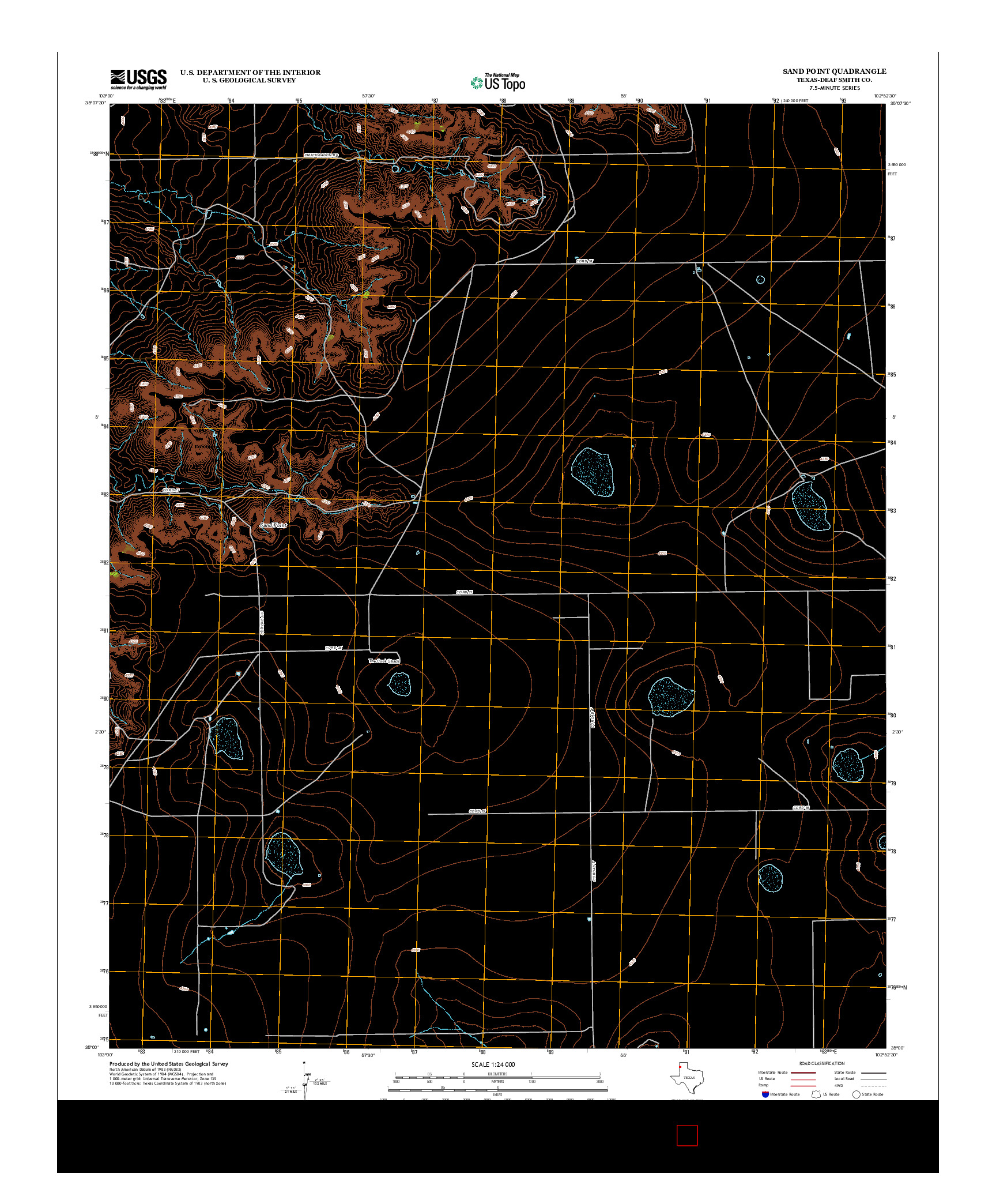 USGS US TOPO 7.5-MINUTE MAP FOR SAND POINT, TX 2012