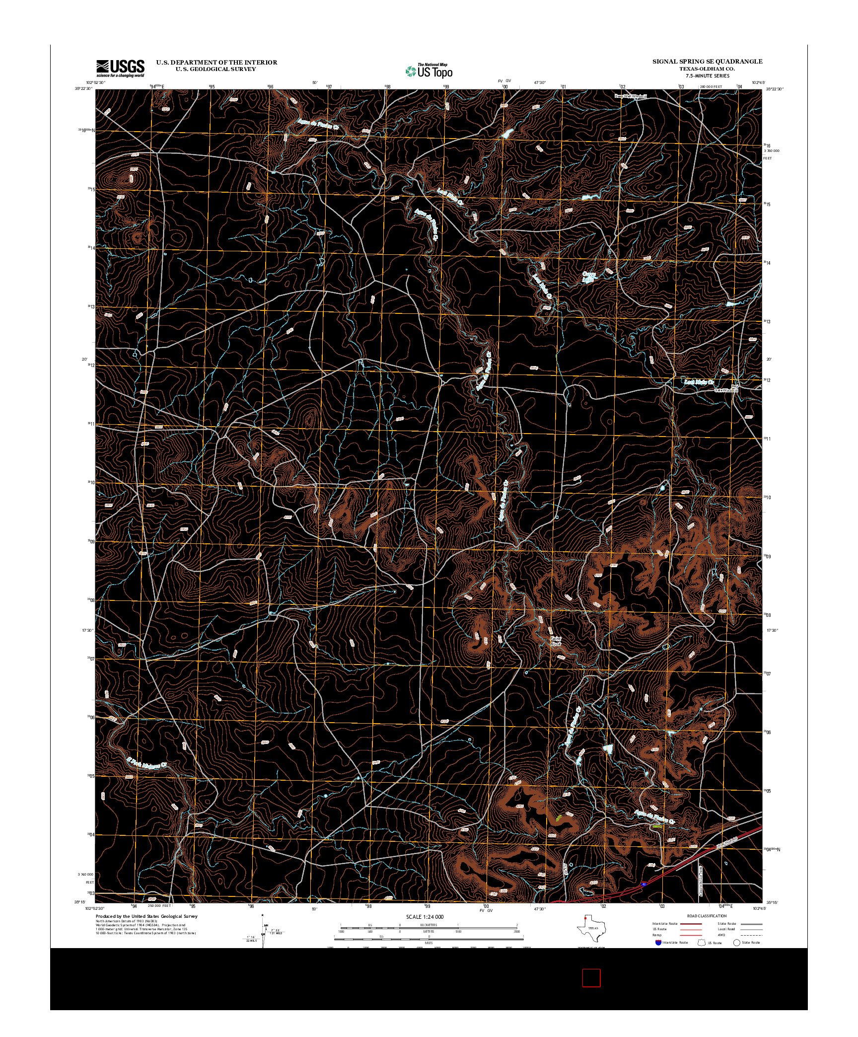USGS US TOPO 7.5-MINUTE MAP FOR SIGNAL SPRING SE, TX 2012