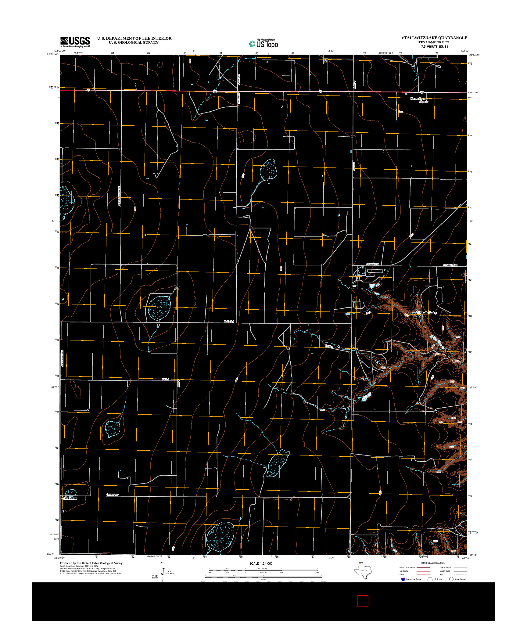 USGS US TOPO 7.5-MINUTE MAP FOR STALLWITZ LAKE, TX 2012