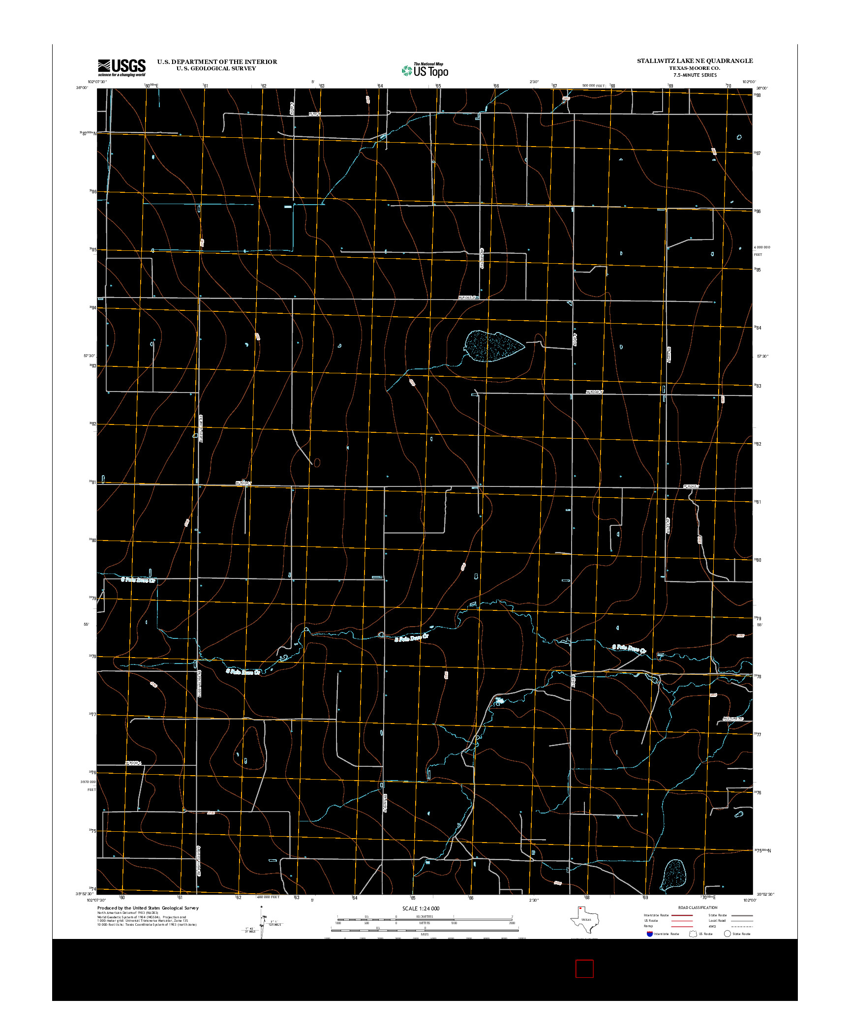 USGS US TOPO 7.5-MINUTE MAP FOR STALLWITZ LAKE NE, TX 2012