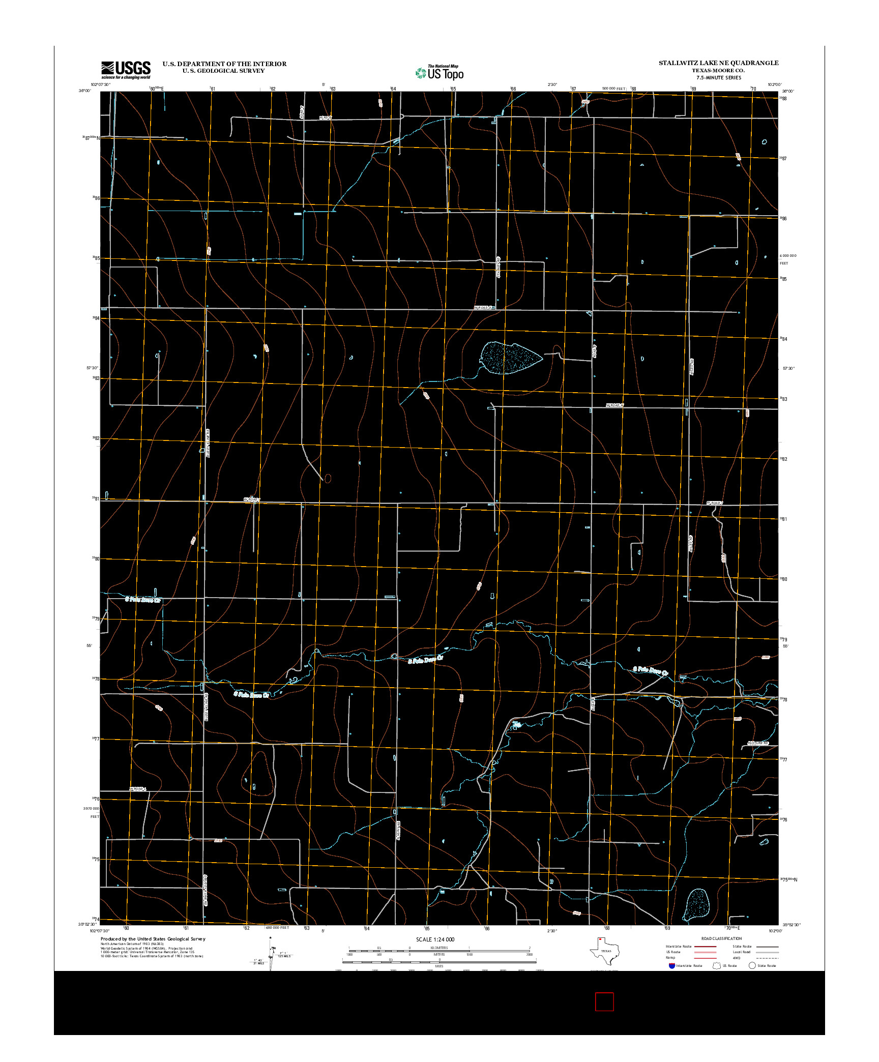 USGS US TOPO 7.5-MINUTE MAP FOR STALLWITZ LAKE NE, TX 2012