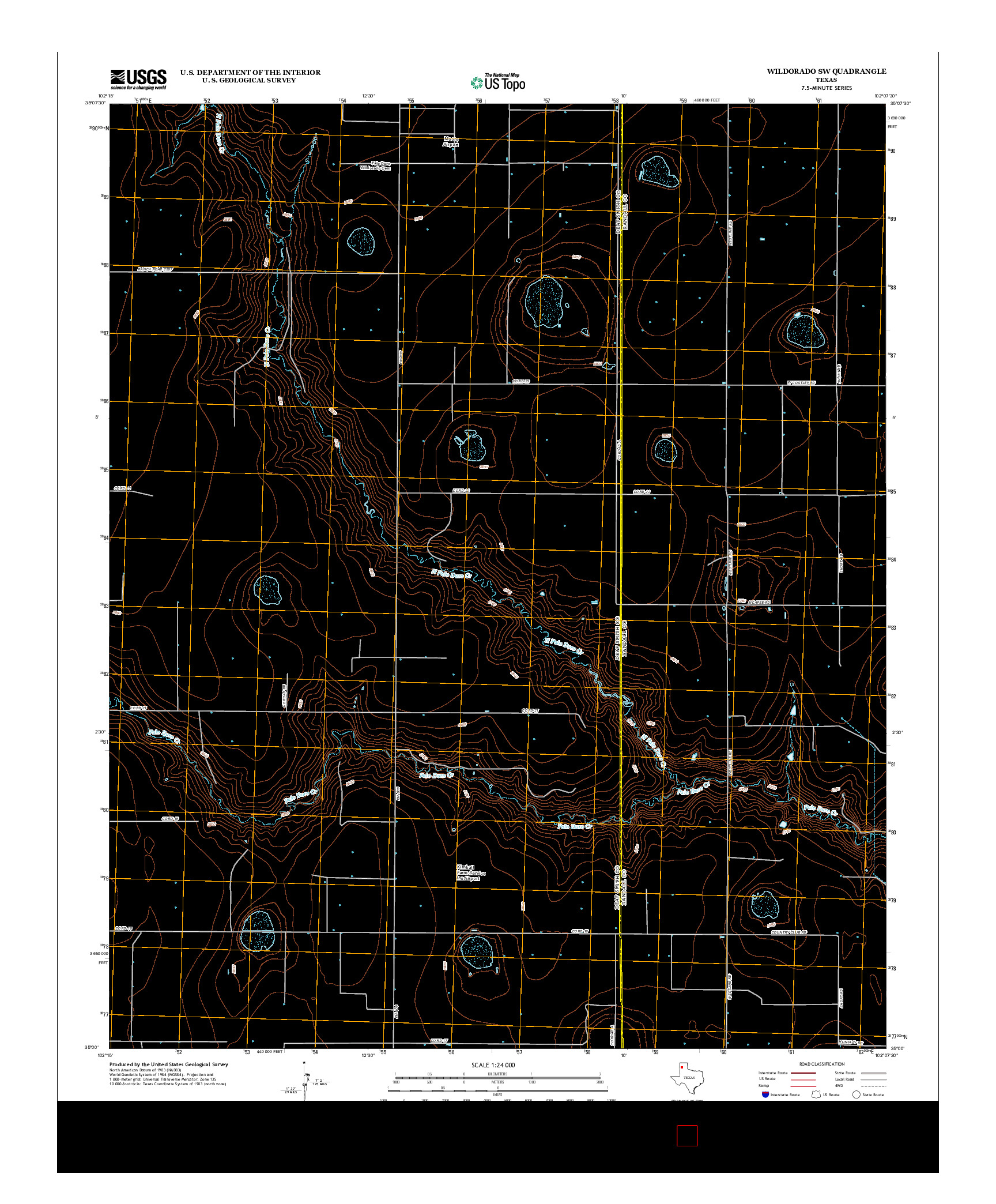 USGS US TOPO 7.5-MINUTE MAP FOR WILDORADO SW, TX 2012