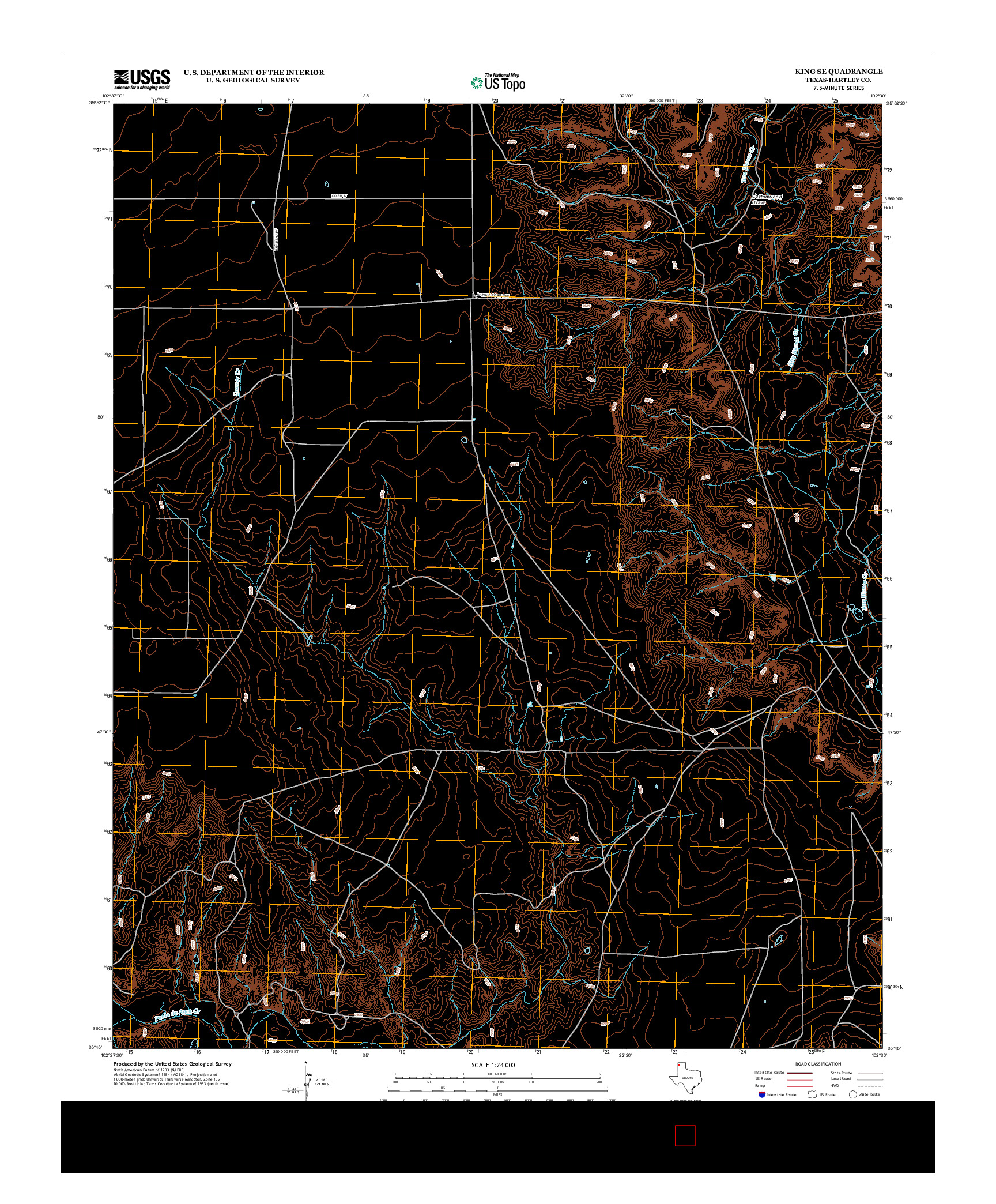 USGS US TOPO 7.5-MINUTE MAP FOR KING SE, TX 2012