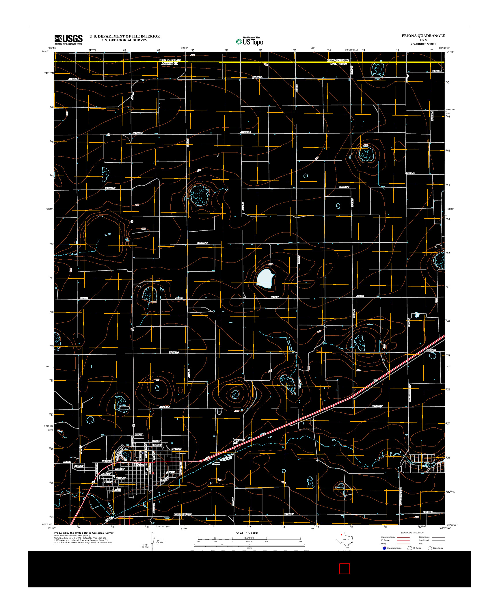 USGS US TOPO 7.5-MINUTE MAP FOR FRIONA, TX 2012
