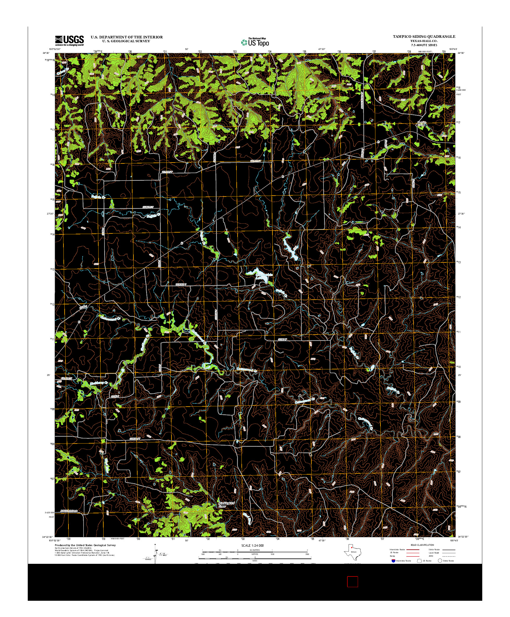 USGS US TOPO 7.5-MINUTE MAP FOR TAMPICO SIDING, TX 2012