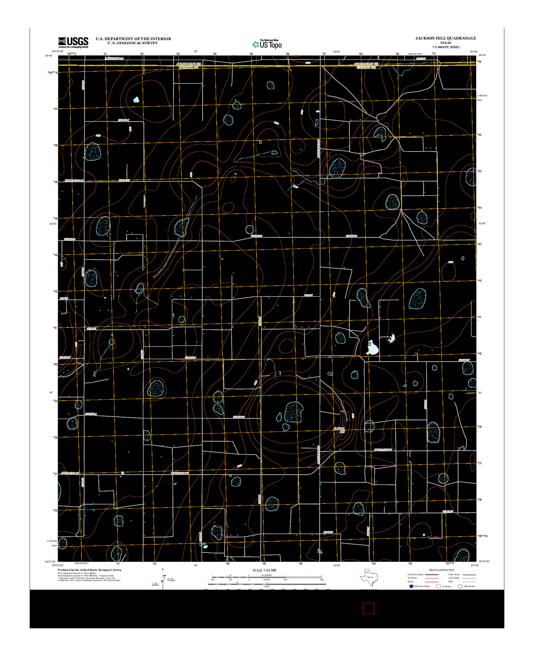 USGS US TOPO 7.5-MINUTE MAP FOR JACKSON HILL, TX 2012