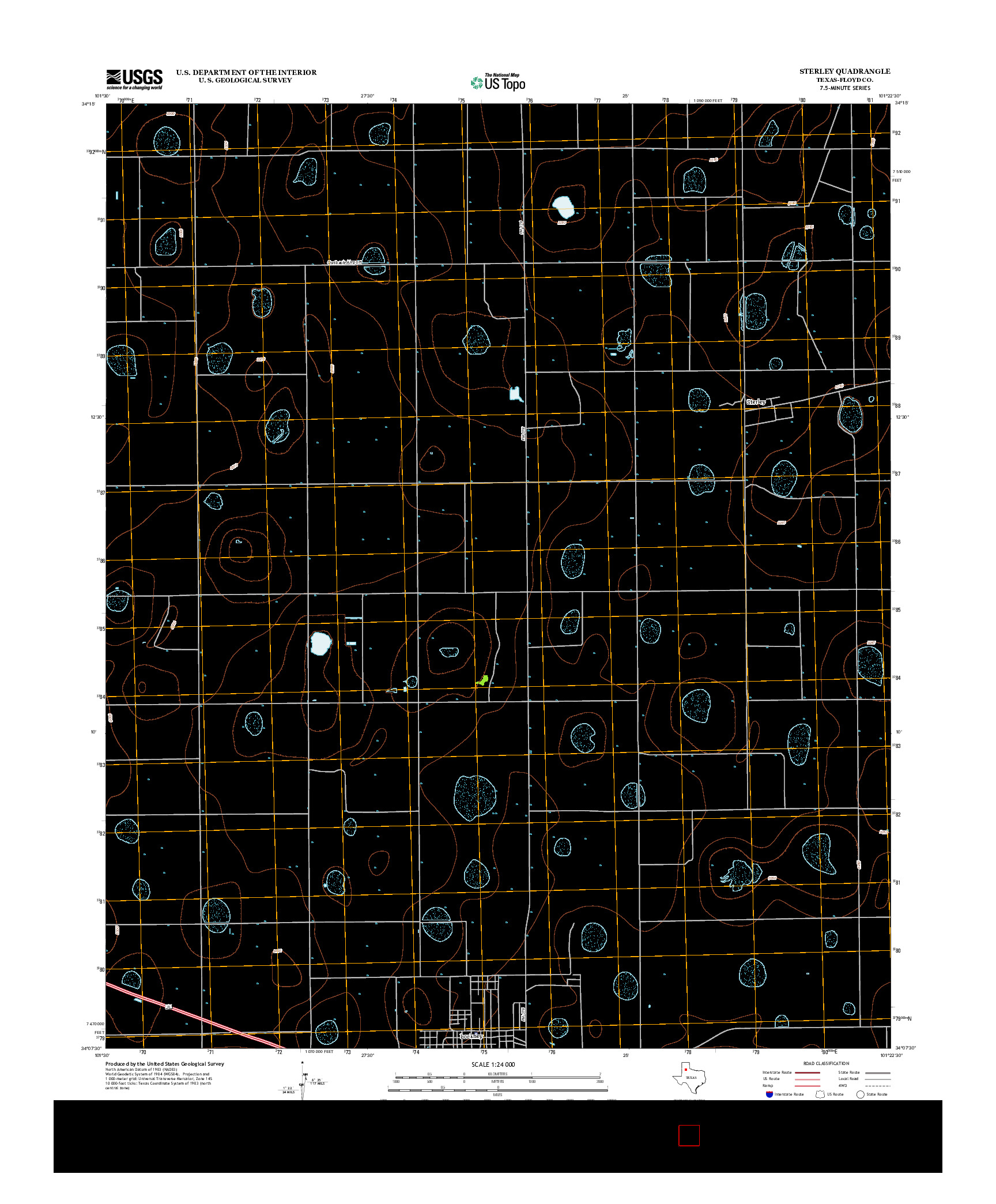 USGS US TOPO 7.5-MINUTE MAP FOR STERLEY, TX 2012