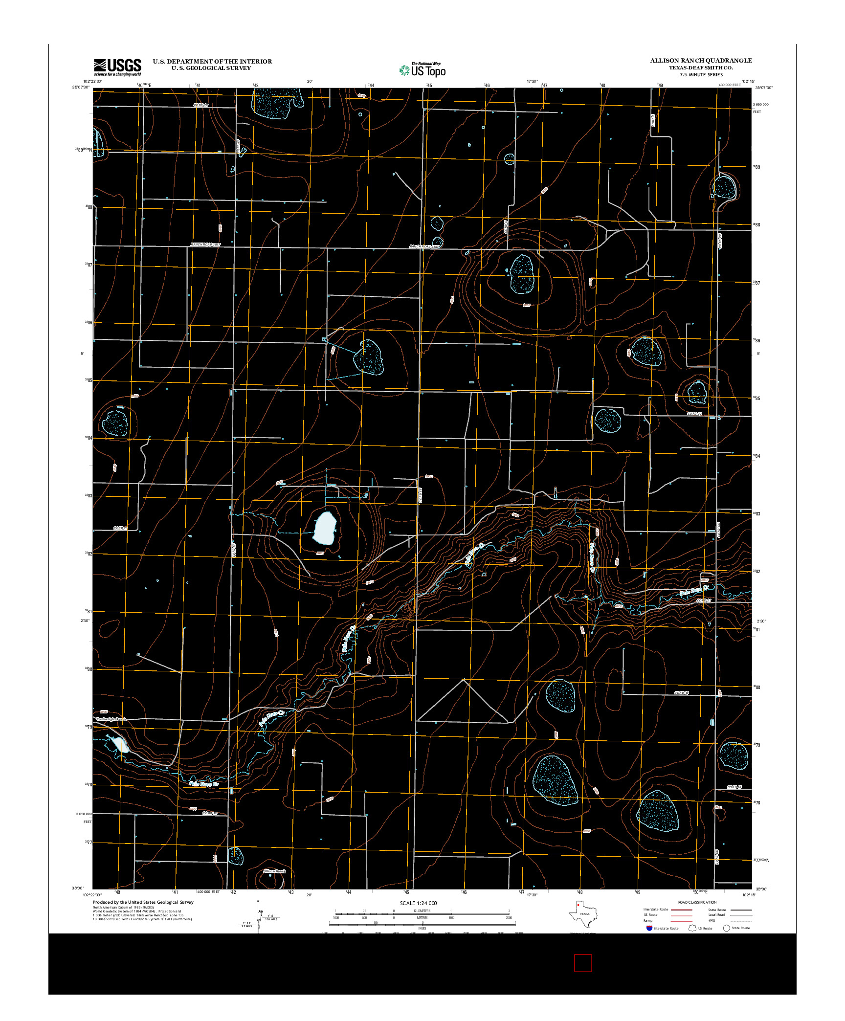 USGS US TOPO 7.5-MINUTE MAP FOR ALLISON RANCH, TX 2012