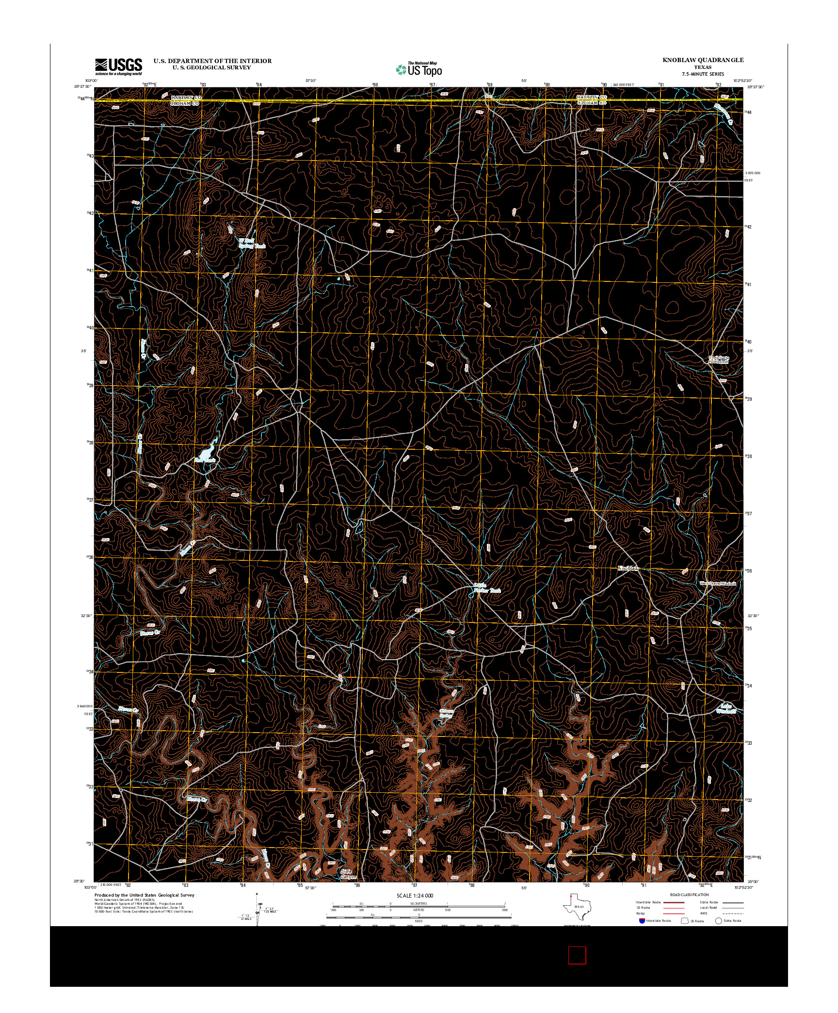 USGS US TOPO 7.5-MINUTE MAP FOR KNOBLAW, TX 2012