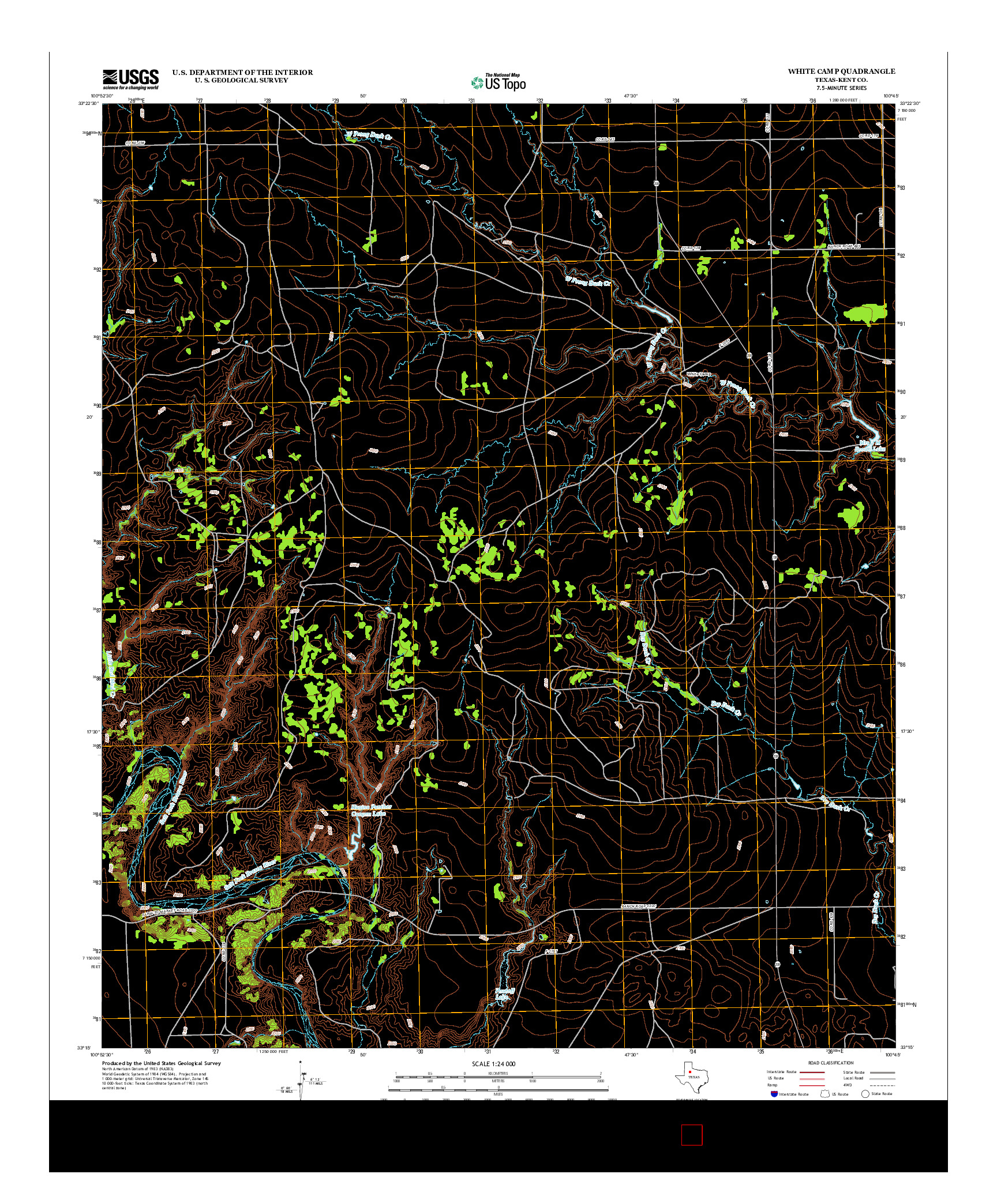 USGS US TOPO 7.5-MINUTE MAP FOR WHITE CAMP, TX 2012