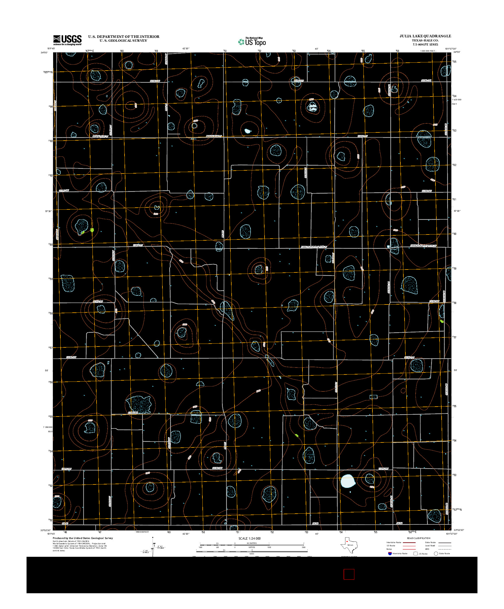 USGS US TOPO 7.5-MINUTE MAP FOR JULIA LAKE, TX 2012
