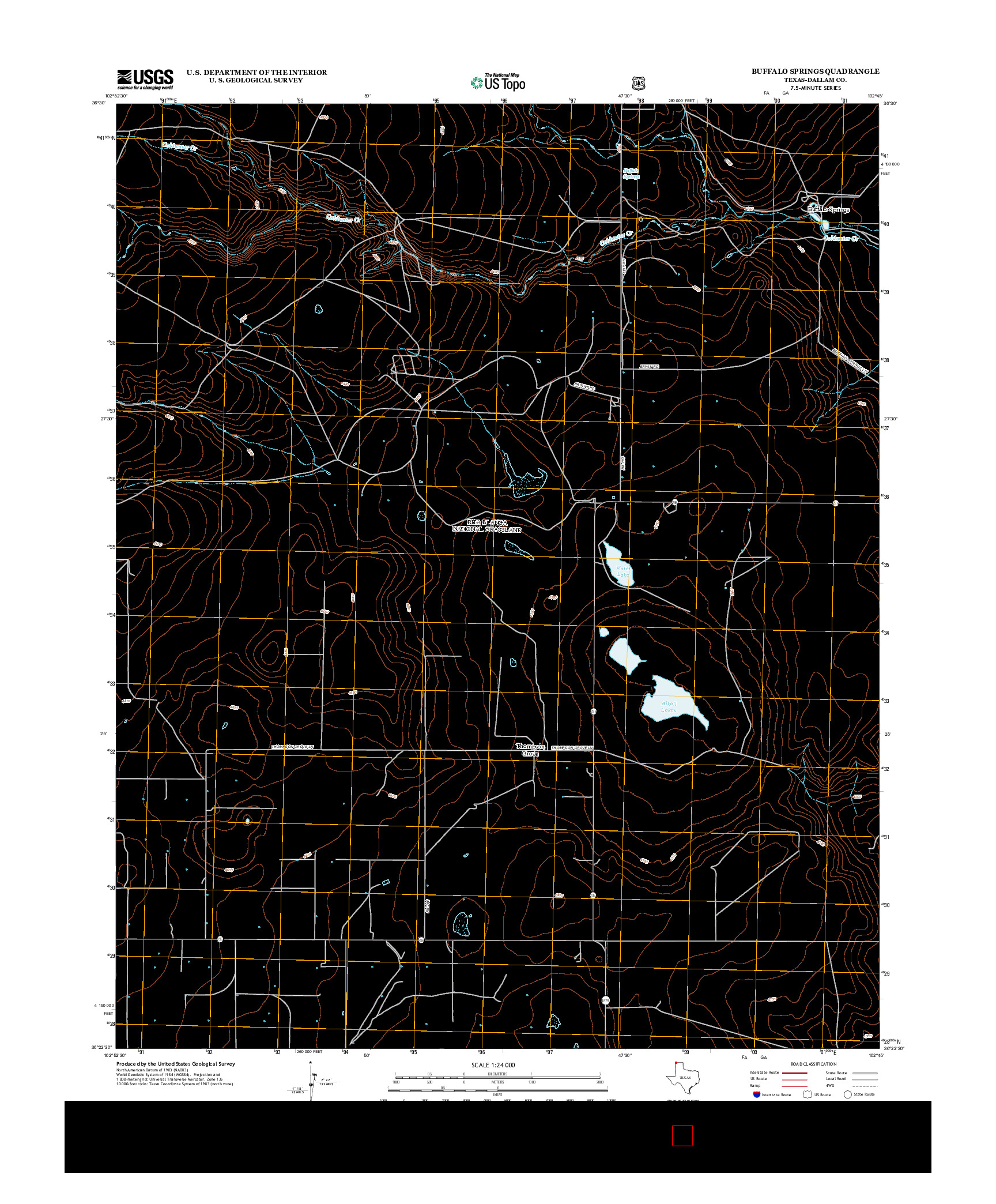 USGS US TOPO 7.5-MINUTE MAP FOR BUFFALO SPRINGS, TX 2012
