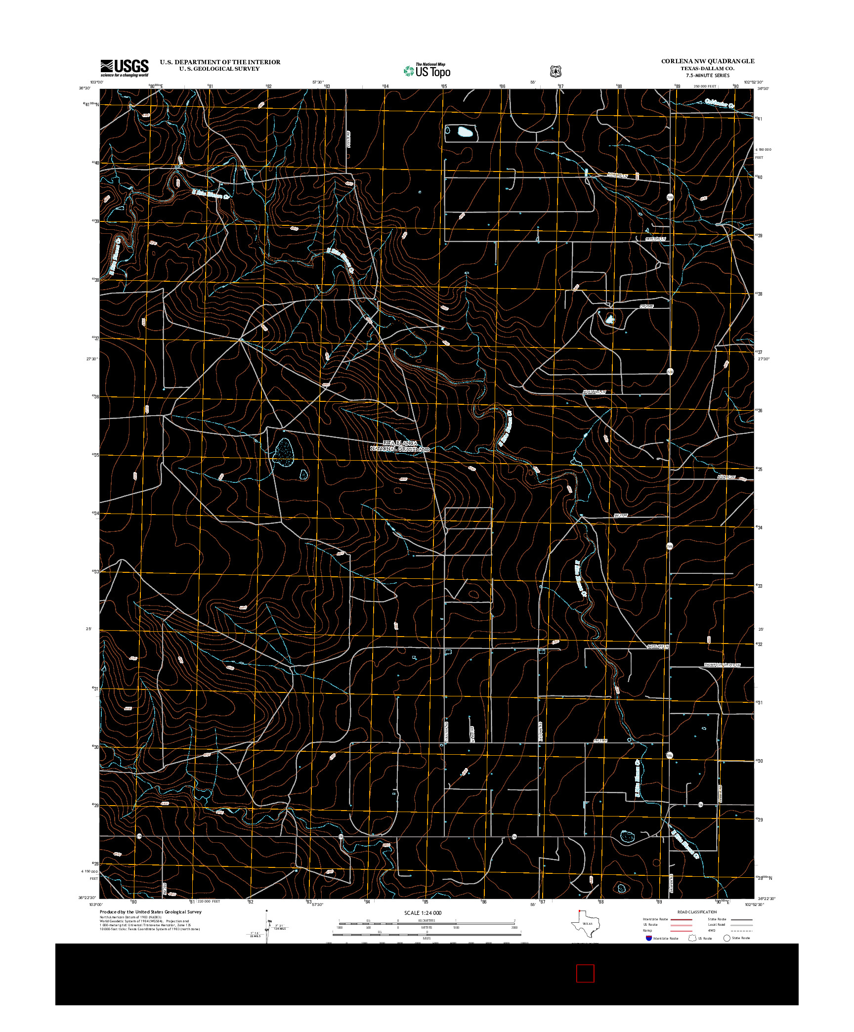 USGS US TOPO 7.5-MINUTE MAP FOR CORLENA NW, TX 2012