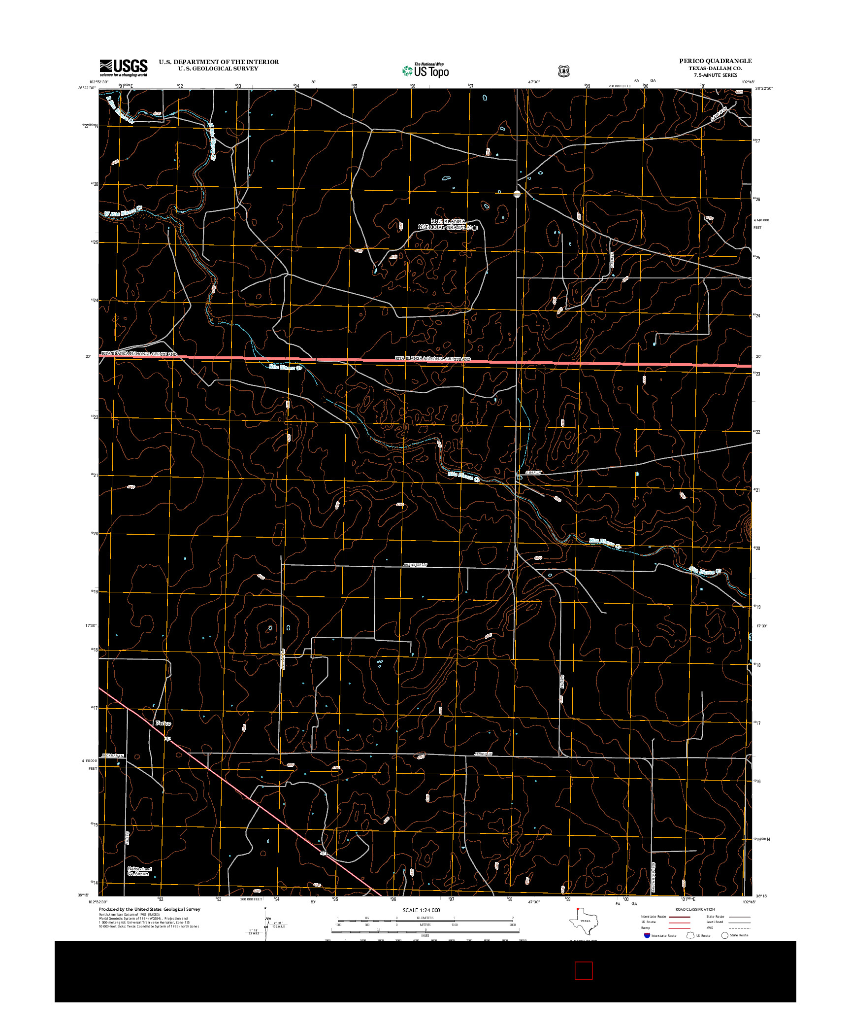 USGS US TOPO 7.5-MINUTE MAP FOR PERICO, TX 2012