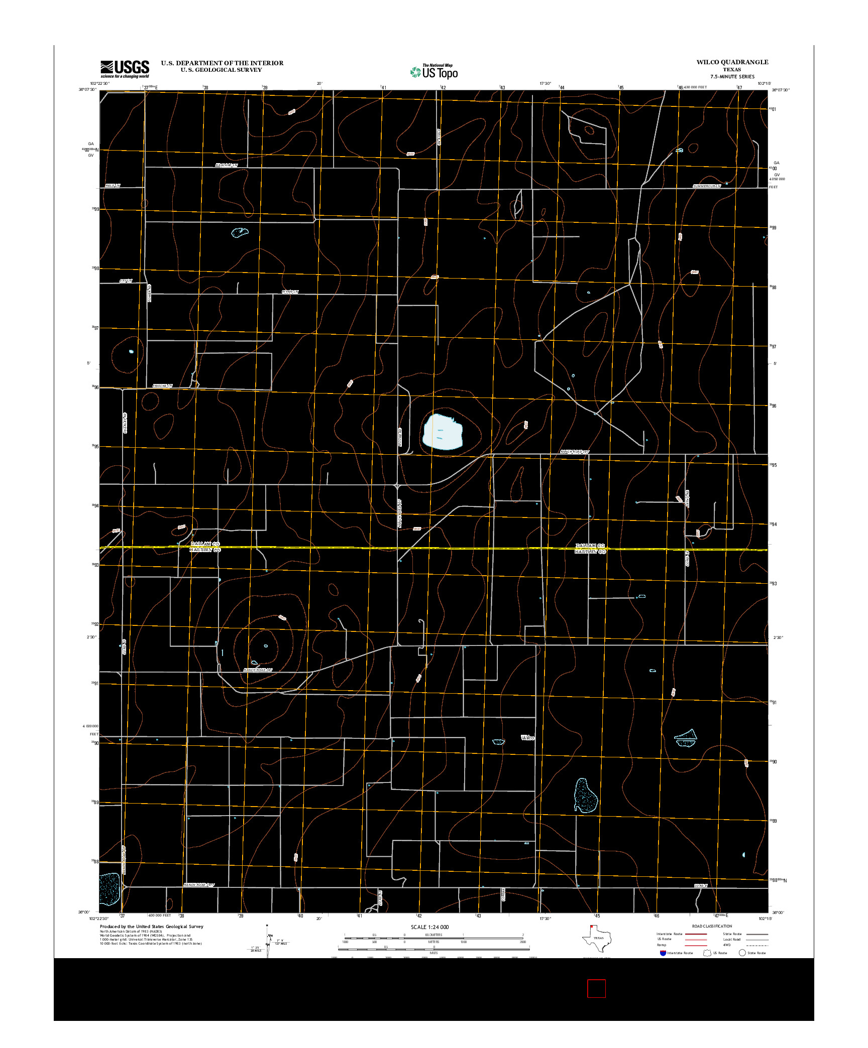 USGS US TOPO 7.5-MINUTE MAP FOR WILCO, TX 2012