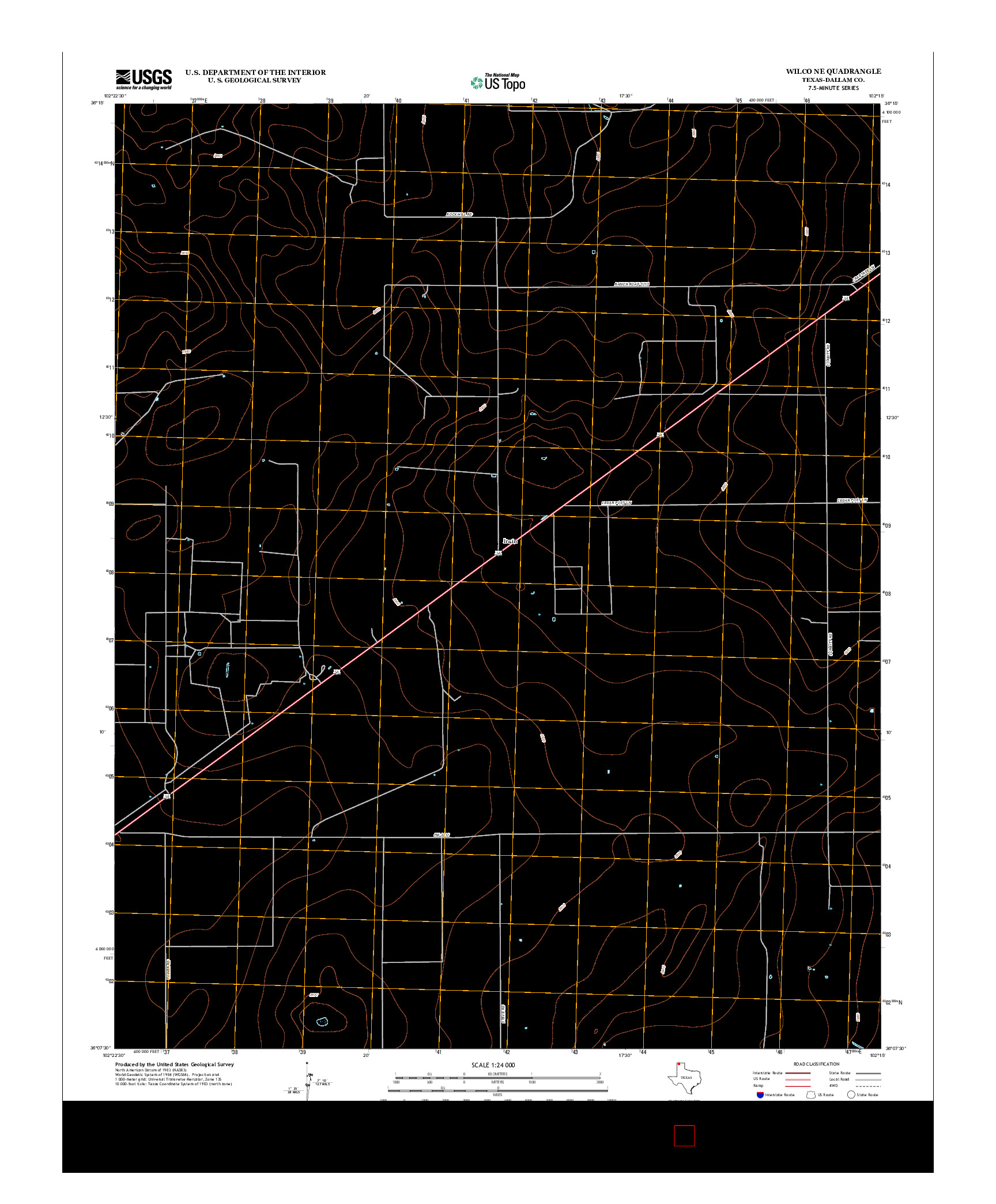 USGS US TOPO 7.5-MINUTE MAP FOR WILCO NE, TX 2012